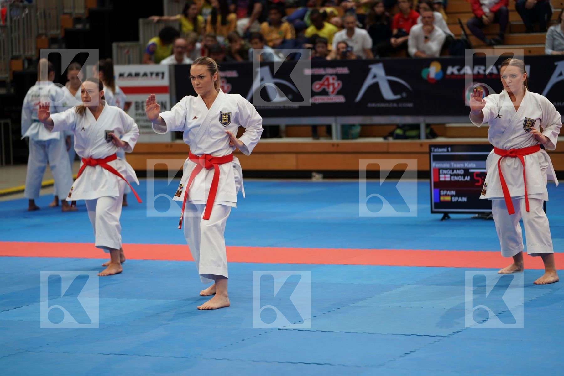 ENGLAND (FRETWELL, PAYNE, SELL) in Senior Team Female Kata - Bronze bout
