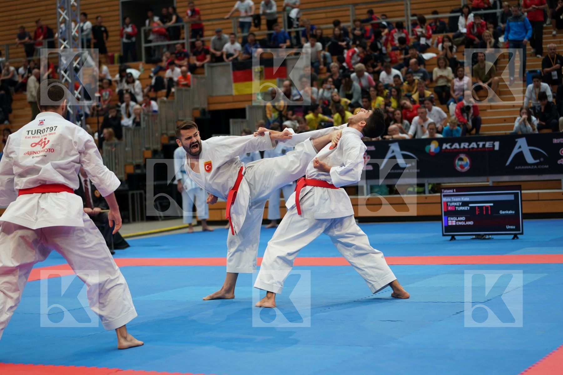 TURKEY (DURAN, GOKTAS, ILGEZDI) in Senior Team Male Kata - Bronze bout