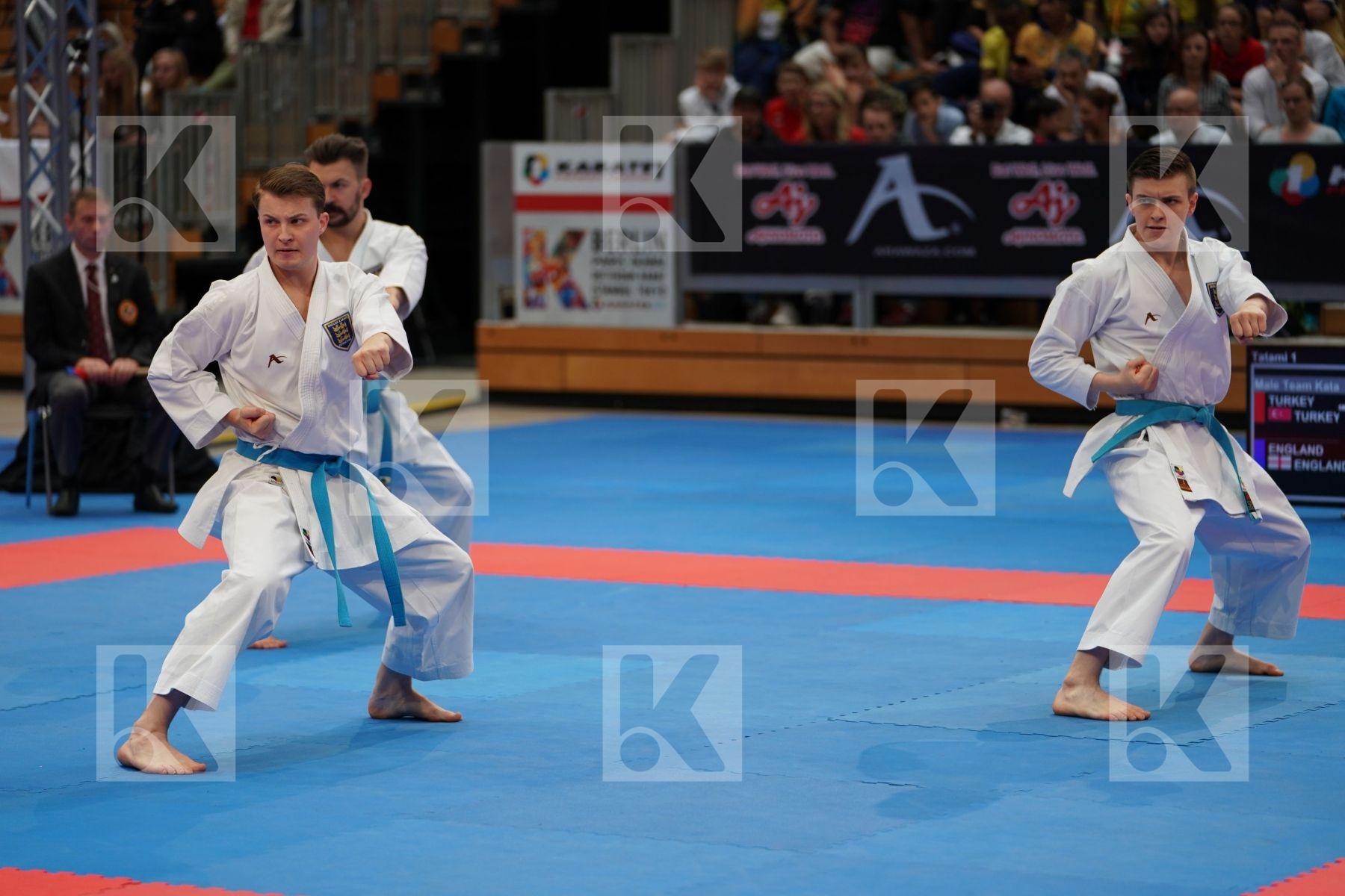 ENGLAND (EASTON, SCANLON, TAYLOR) in Senior Team Male Kata - Bronze bout