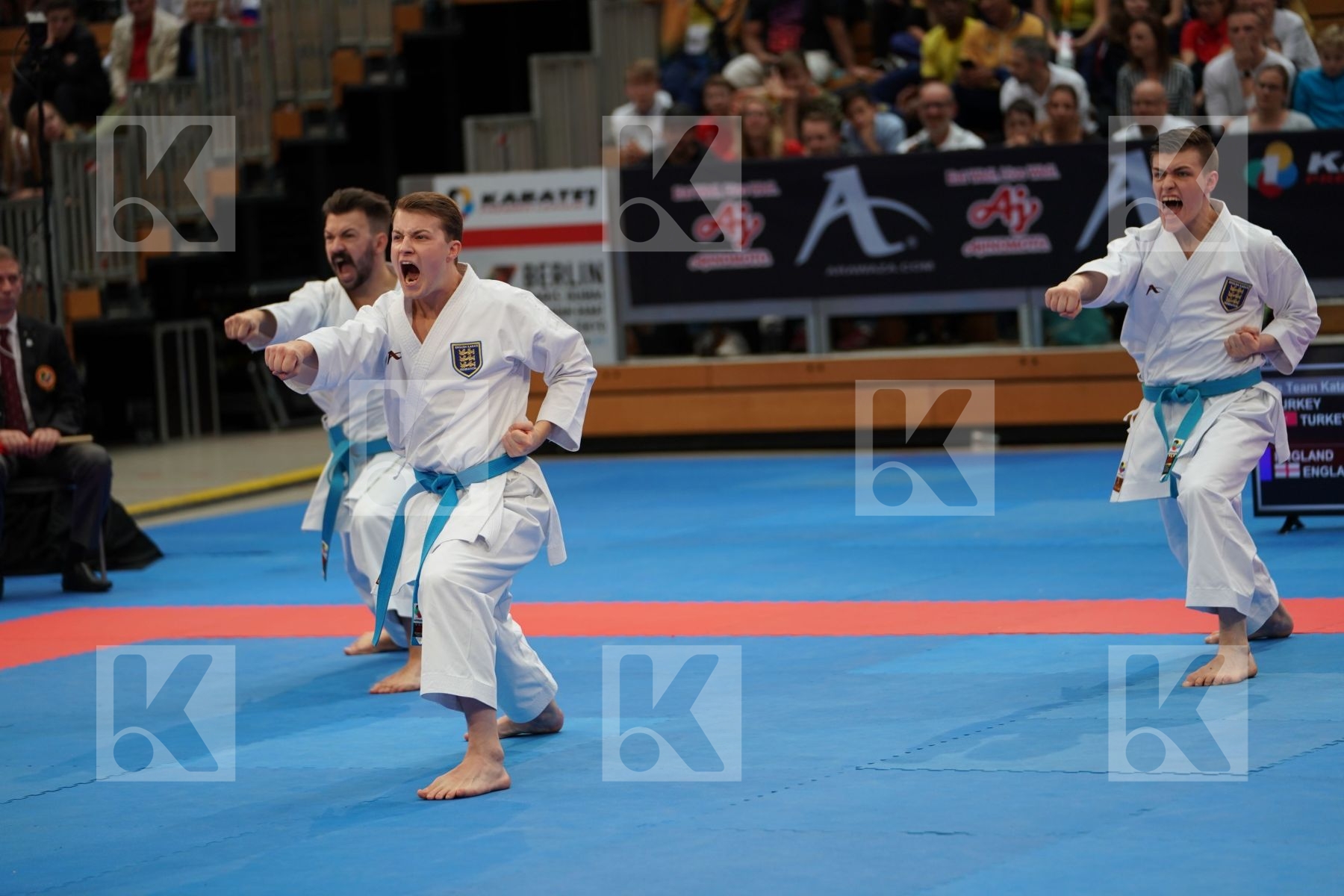 ENGLAND (EASTON, SCANLON, TAYLOR) in Senior Team Male Kata - Bronze bout