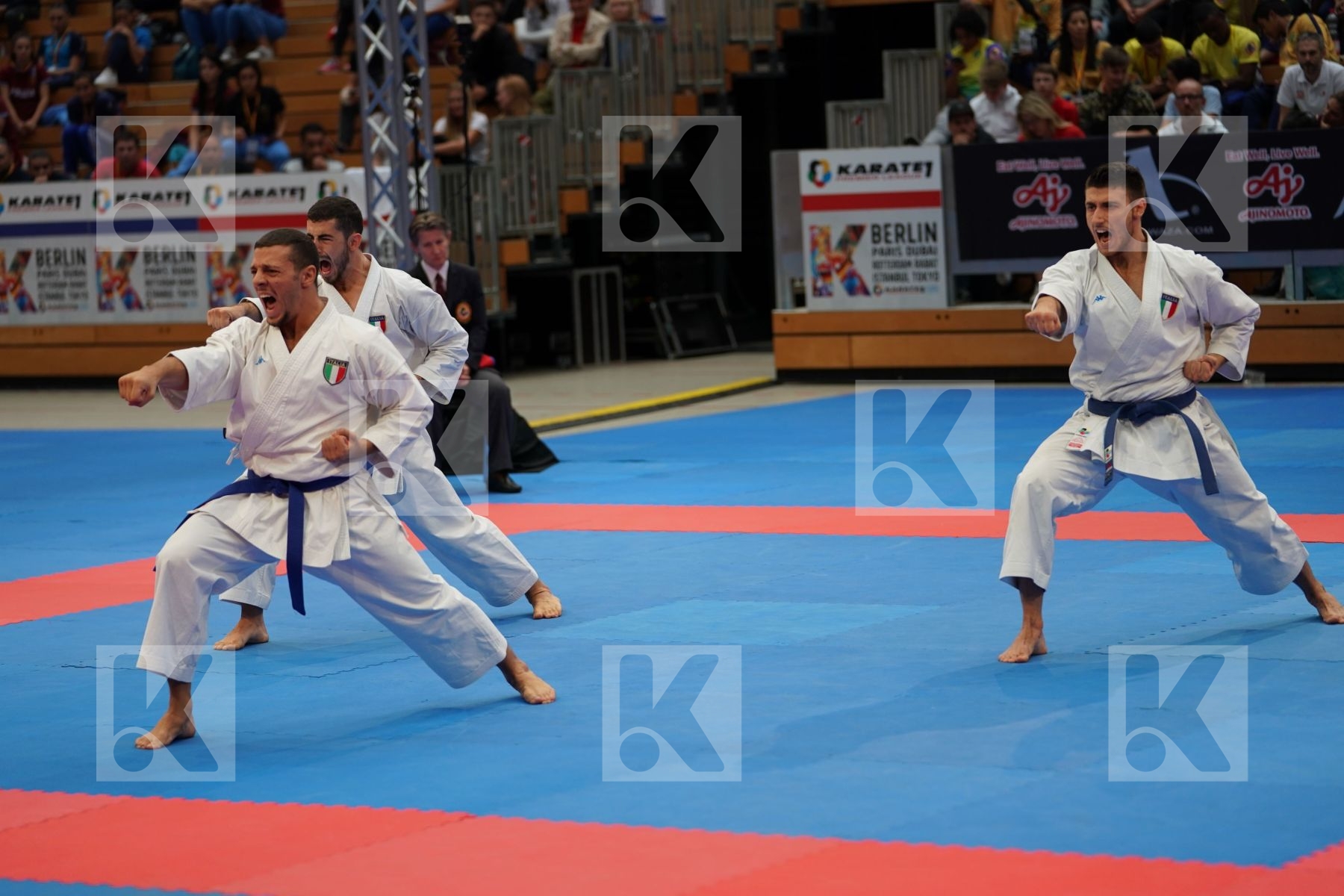 ITALIA (GALLO, IODICE, PANAGIA) in Senior Team Male Kata - Bronze bout
