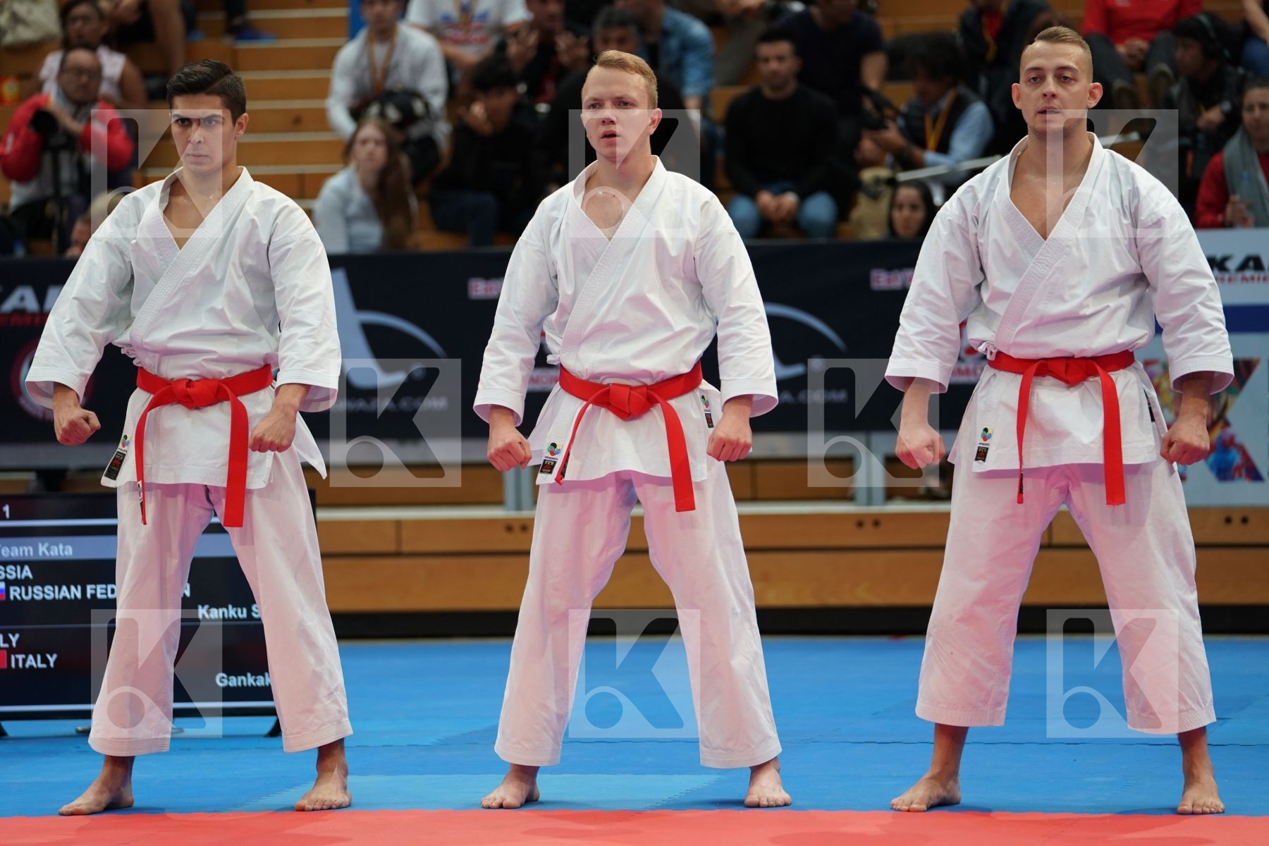 RUSSIA (KOBZAREV, OLSHANNIKOV, ZOTOV) in Senior Team Male Kata - Bronze bout
