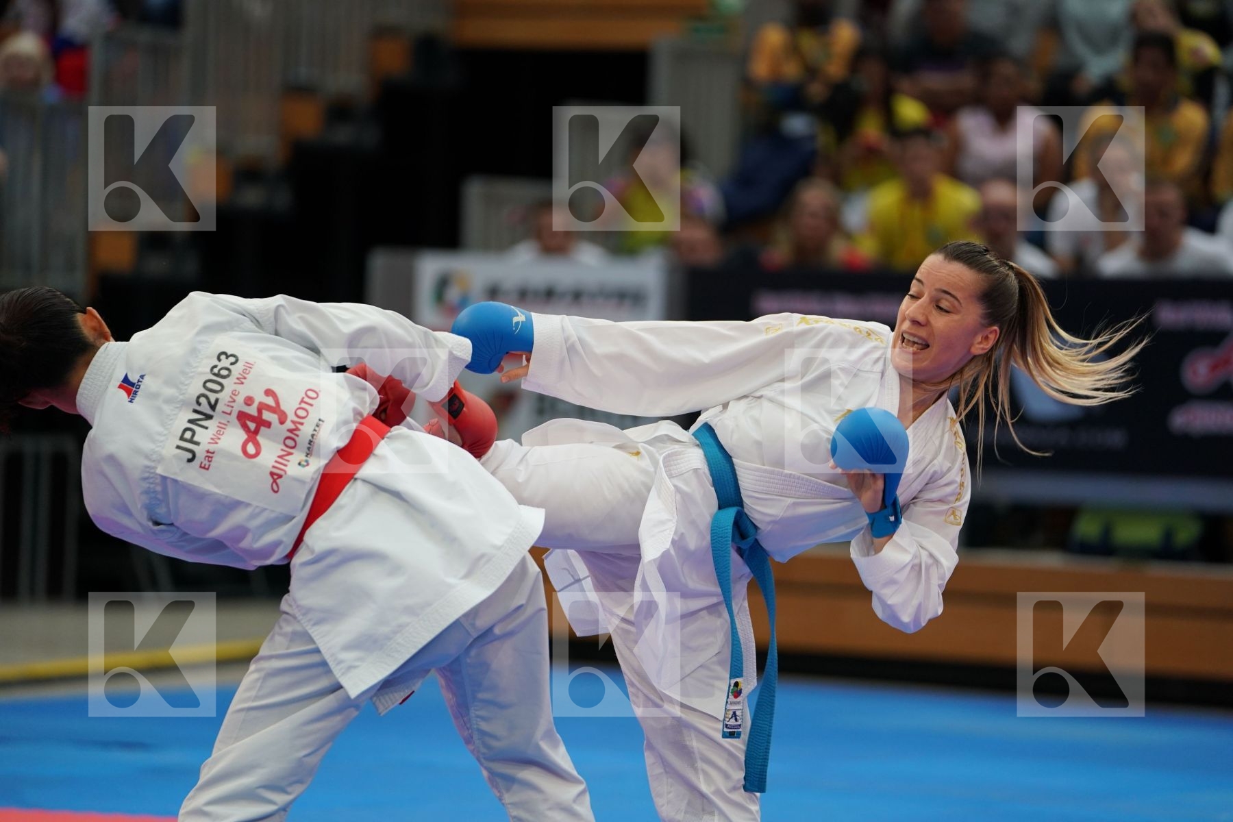 TADANO AYAKA (JAPAN) vs OZCELIK ARAPOGLU SERAP (TURKEY) in Senior Kumite -50 Kg - Gold bout