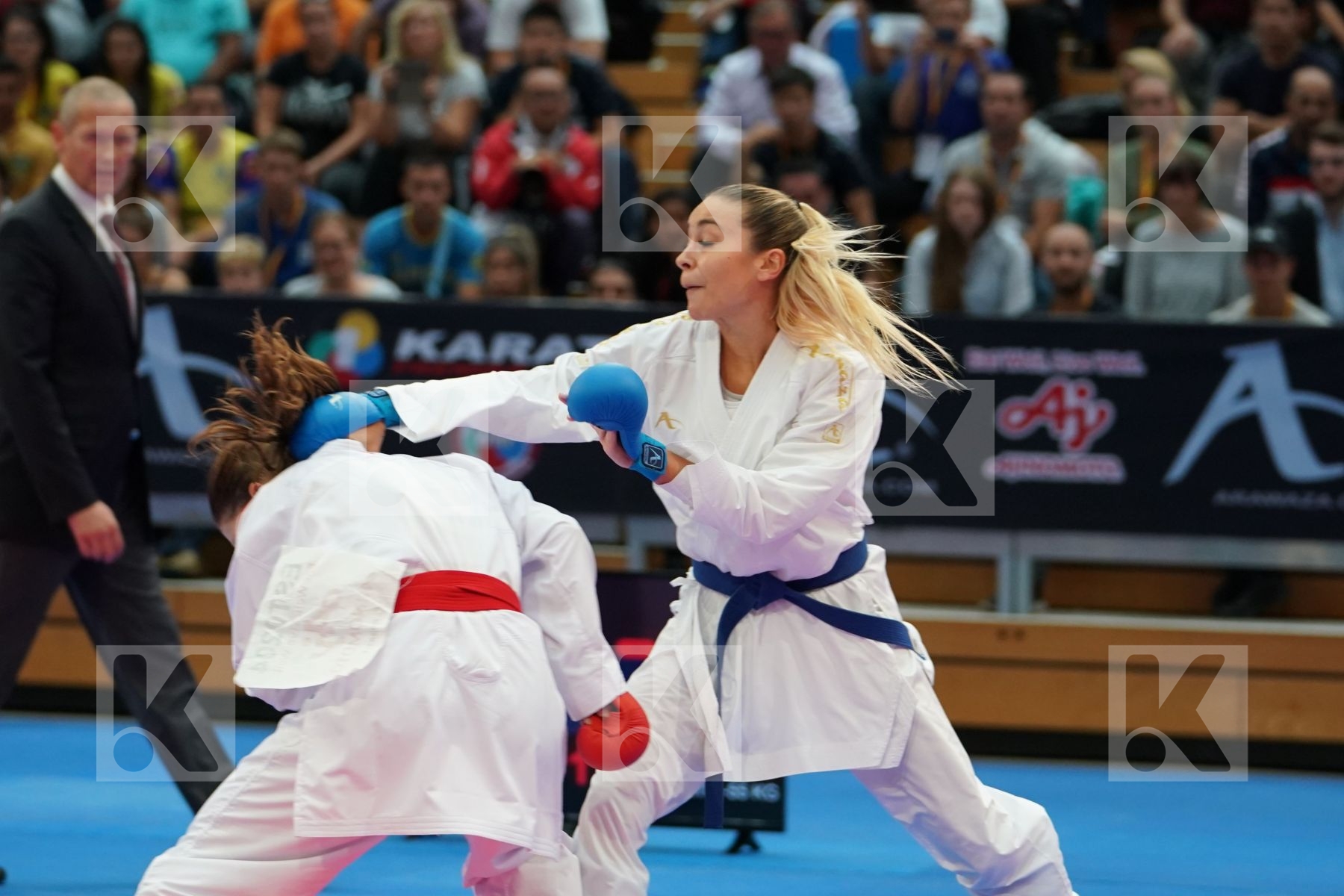 LIRISMAN LI (ESTONIA) vs TERLIUGA ANZHELIKA (UKR) in Senior Kumite -55 Kg - Gold bout