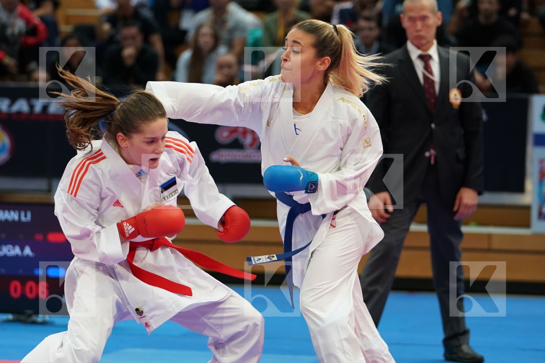 LIRISMAN LI (ESTONIA) vs TERLIUGA ANZHELIKA (UKR) in Senior Kumite -55 Kg - Gold bout