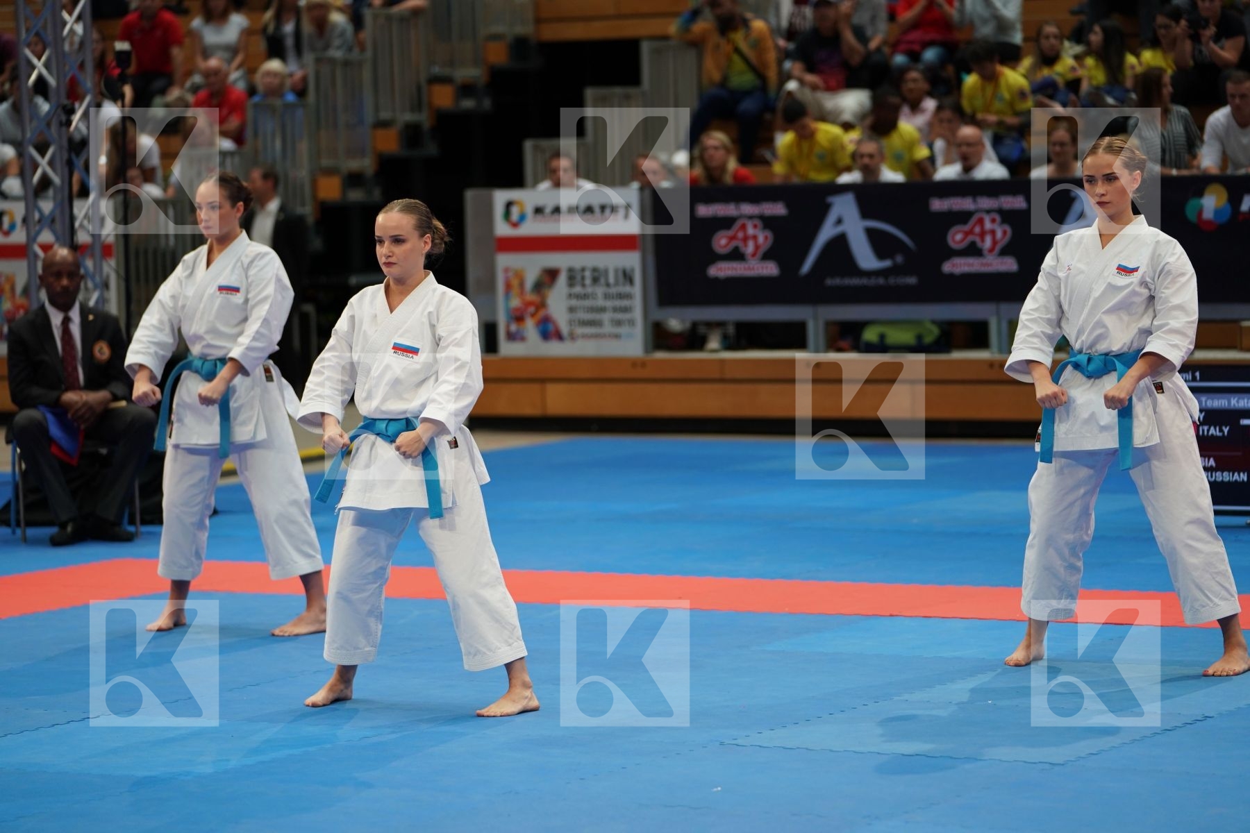 RUSSIA (KOTLYAROVA, TROITSKAYA, ZOTOVA ) in Senior Team Female Kata - Gold bout