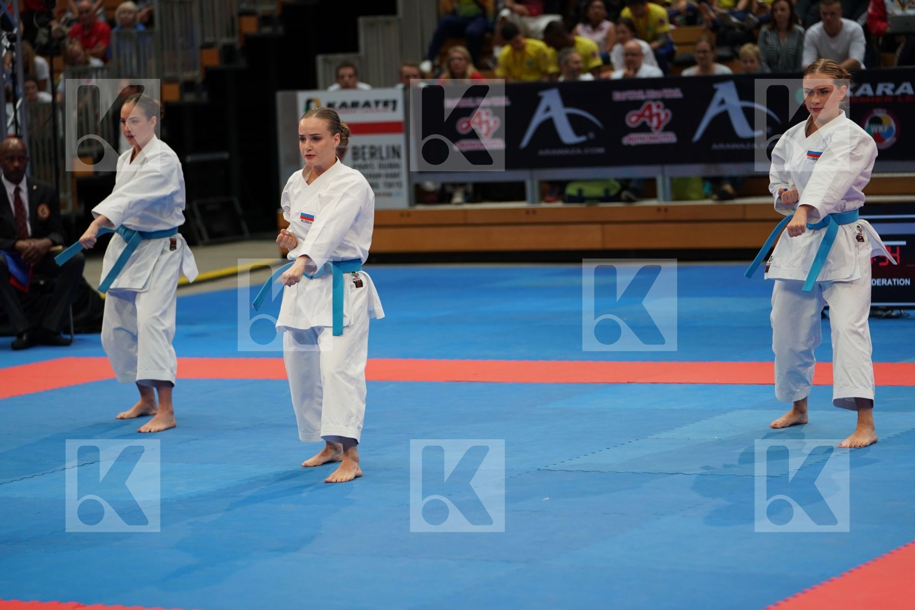 RUSSIA (KOTLYAROVA, TROITSKAYA, ZOTOVA ) in Senior Team Female Kata - Gold bout