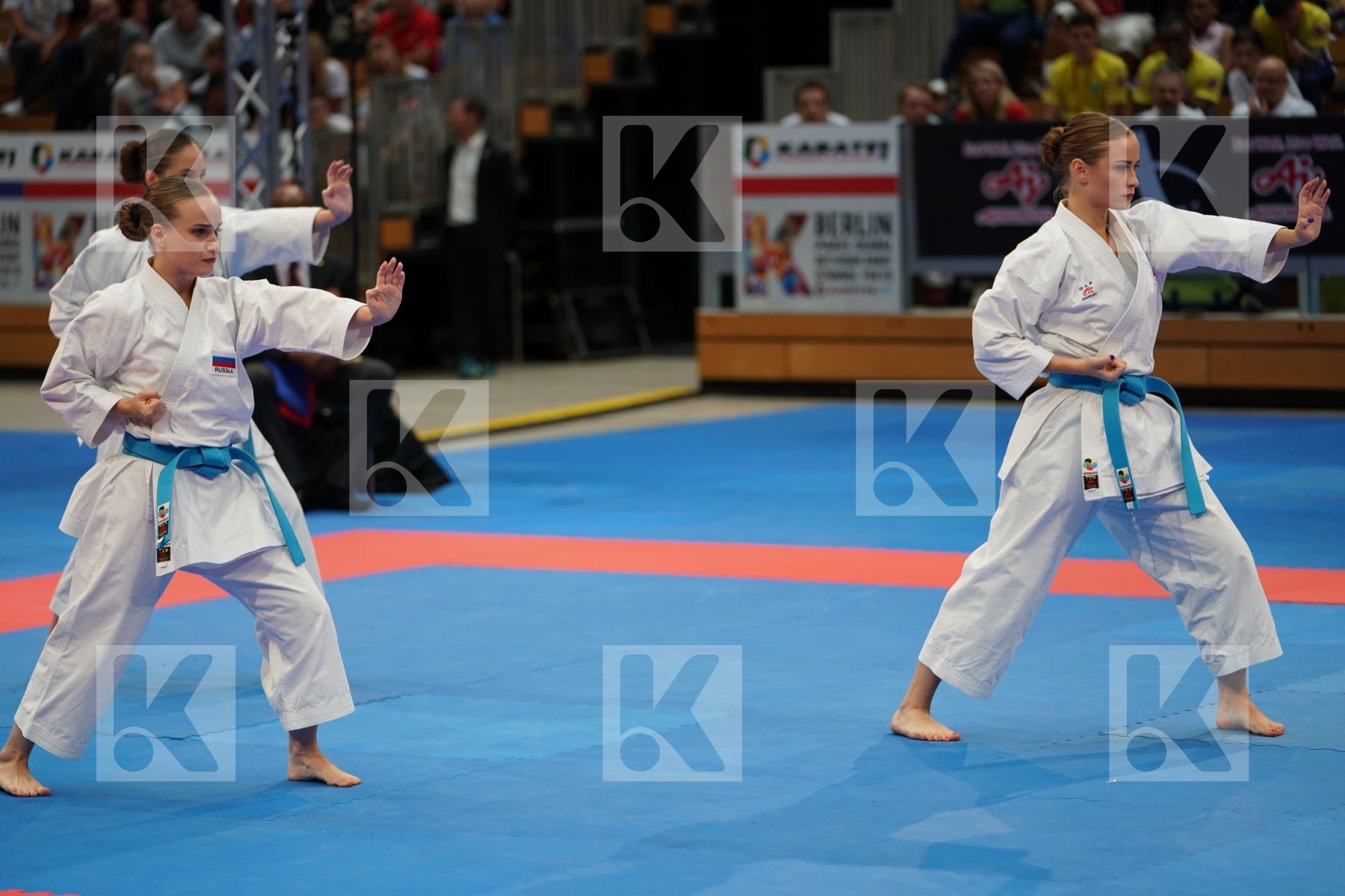 RUSSIA (KOTLYAROVA, TROITSKAYA, ZOTOVA ) in Senior Team Female Kata - Gold bout