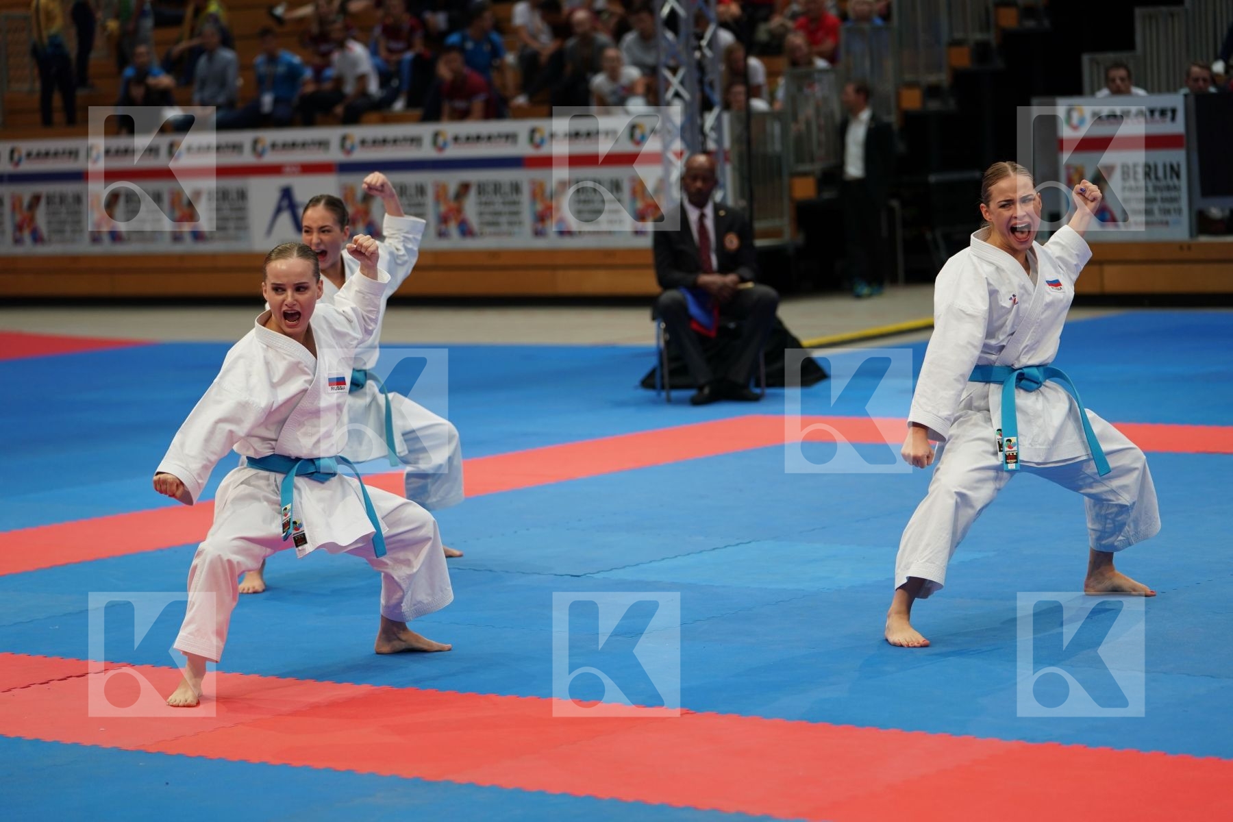 RUSSIA (KOTLYAROVA, TROITSKAYA, ZOTOVA ) in Senior Team Female Kata - Gold bout