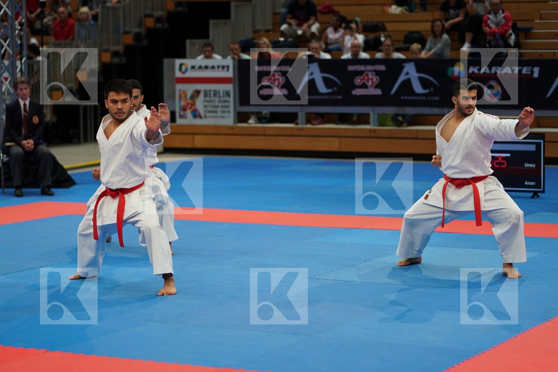 KUWEIT (ALMOSAWI, ALMOSAWI, HUSAIN) in Senior Team Male Kata - Gold bout