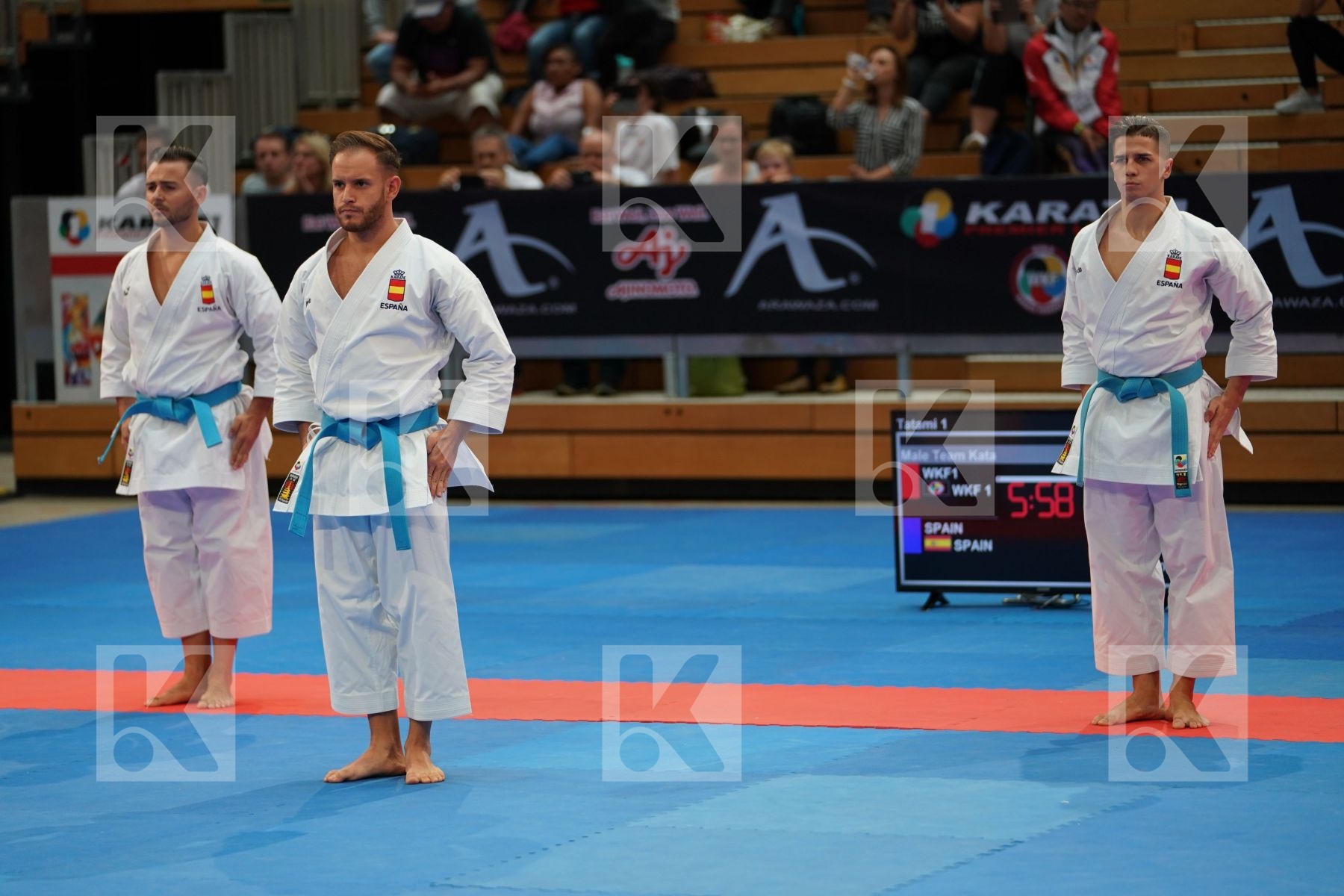 SPAIN (CARBONELL LOPEZ, GALAN LOPEZ, SALAZAR JOVER) in Senior Team Male Kata - Gold bout