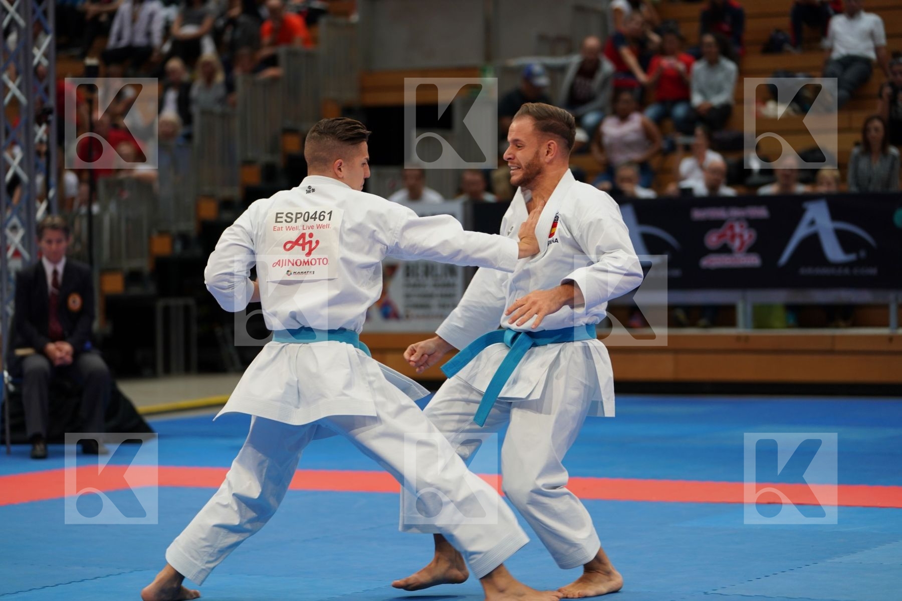 SPAIN (CARBONELL LOPEZ, GALAN LOPEZ, SALAZAR JOVER) in Senior Team Male Kata - Gold bout