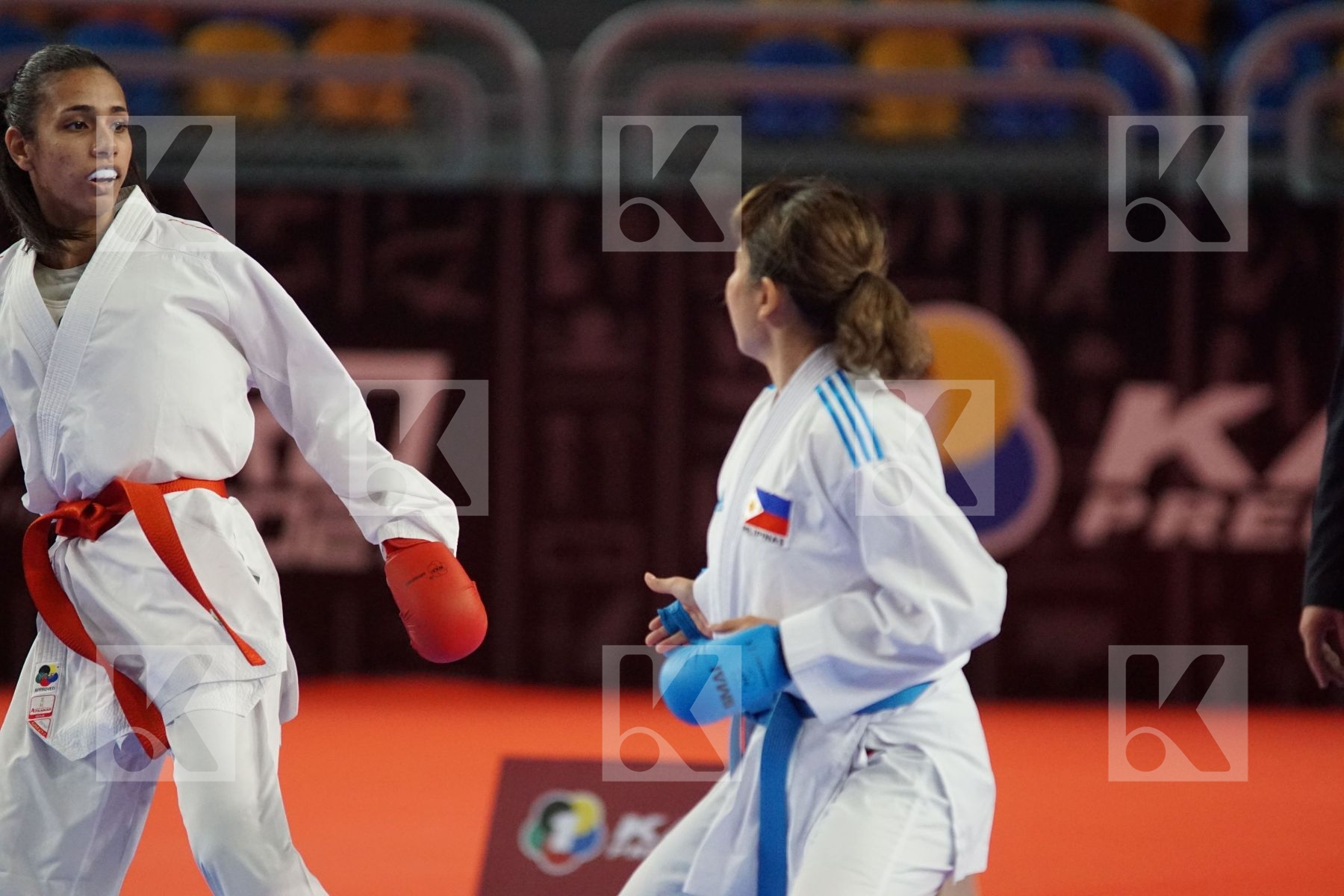 Reem Ahmed SALAMA (EGYPT) vs (Junna TSUKII (PHILIPPINES) in Female Kumite -50 Kg - Bronze bout