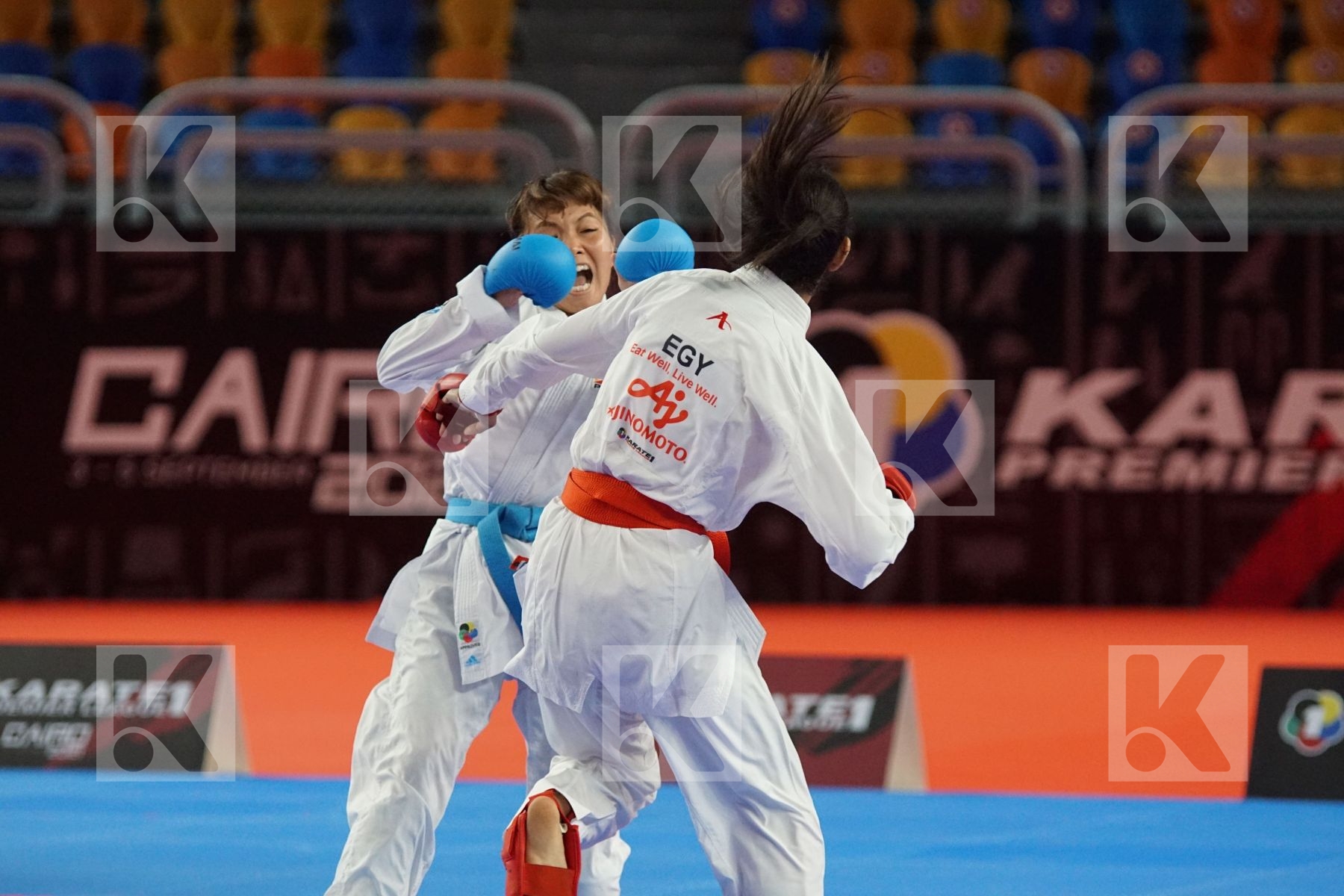 Reem Ahmed SALAMA (EGYPT) vs (Junna TSUKII (PHILIPPINES) in Female Kumite -50 Kg - Bronze bout