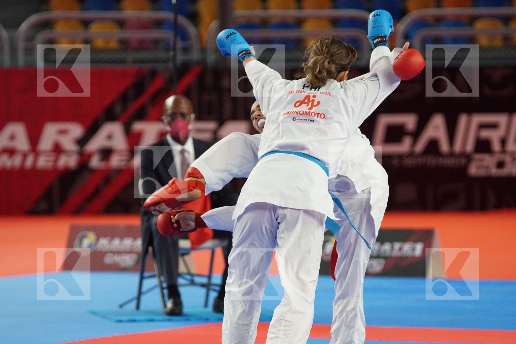 Reem Ahmed SALAMA (EGYPT) vs (Junna TSUKII (PHILIPPINES) in Female Kumite -50 Kg - Bronze bout