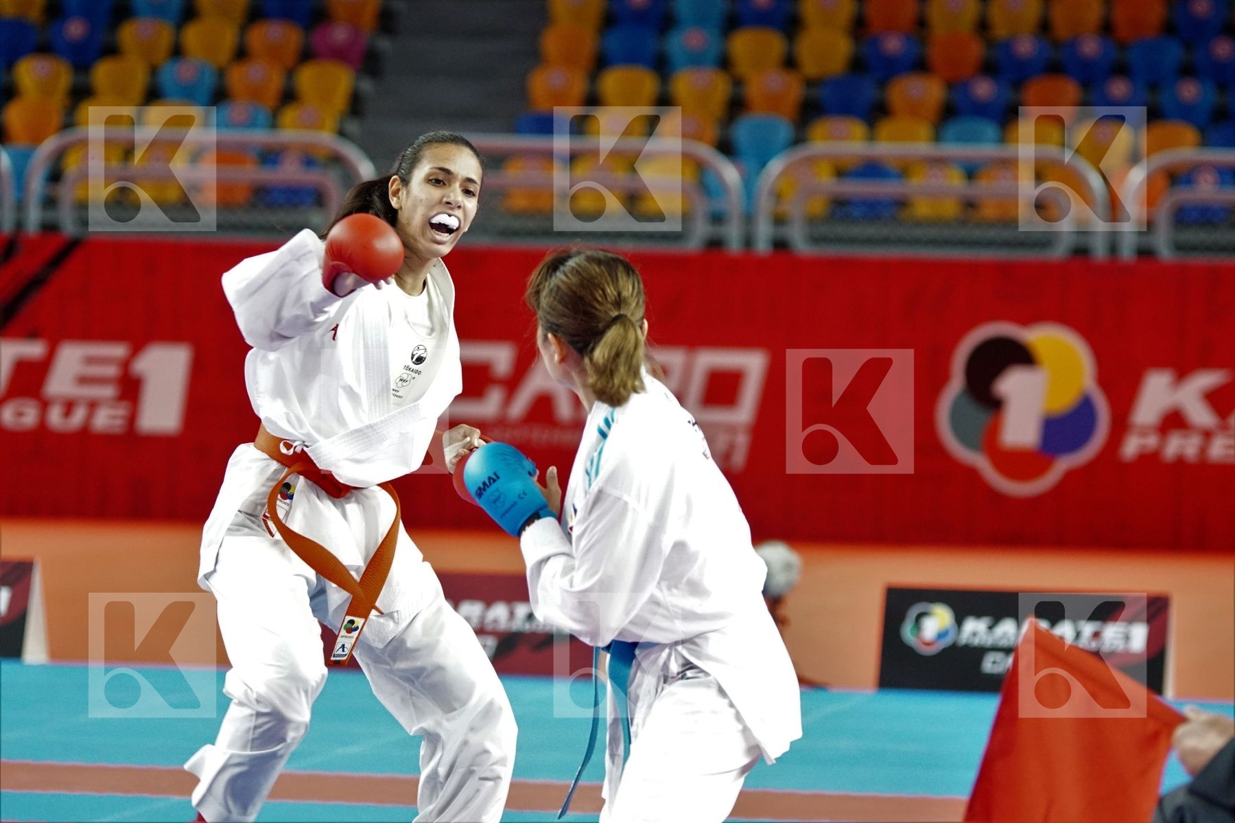 Reem Ahmed SALAMA (EGYPT) vs (Junna TSUKII (PHILIPPINES) in Female Kumite -50 Kg - Bronze bout