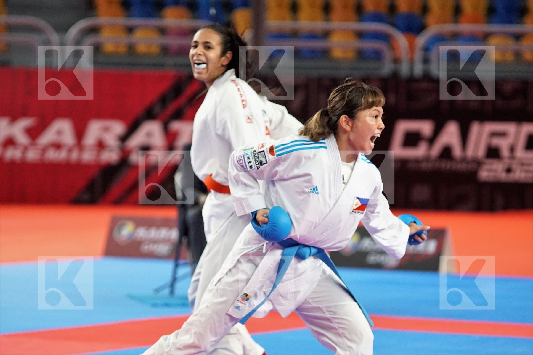 Reem Ahmed SALAMA (EGYPT) vs (Junna TSUKII (PHILIPPINES) in Female Kumite -50 Kg - Bronze bout