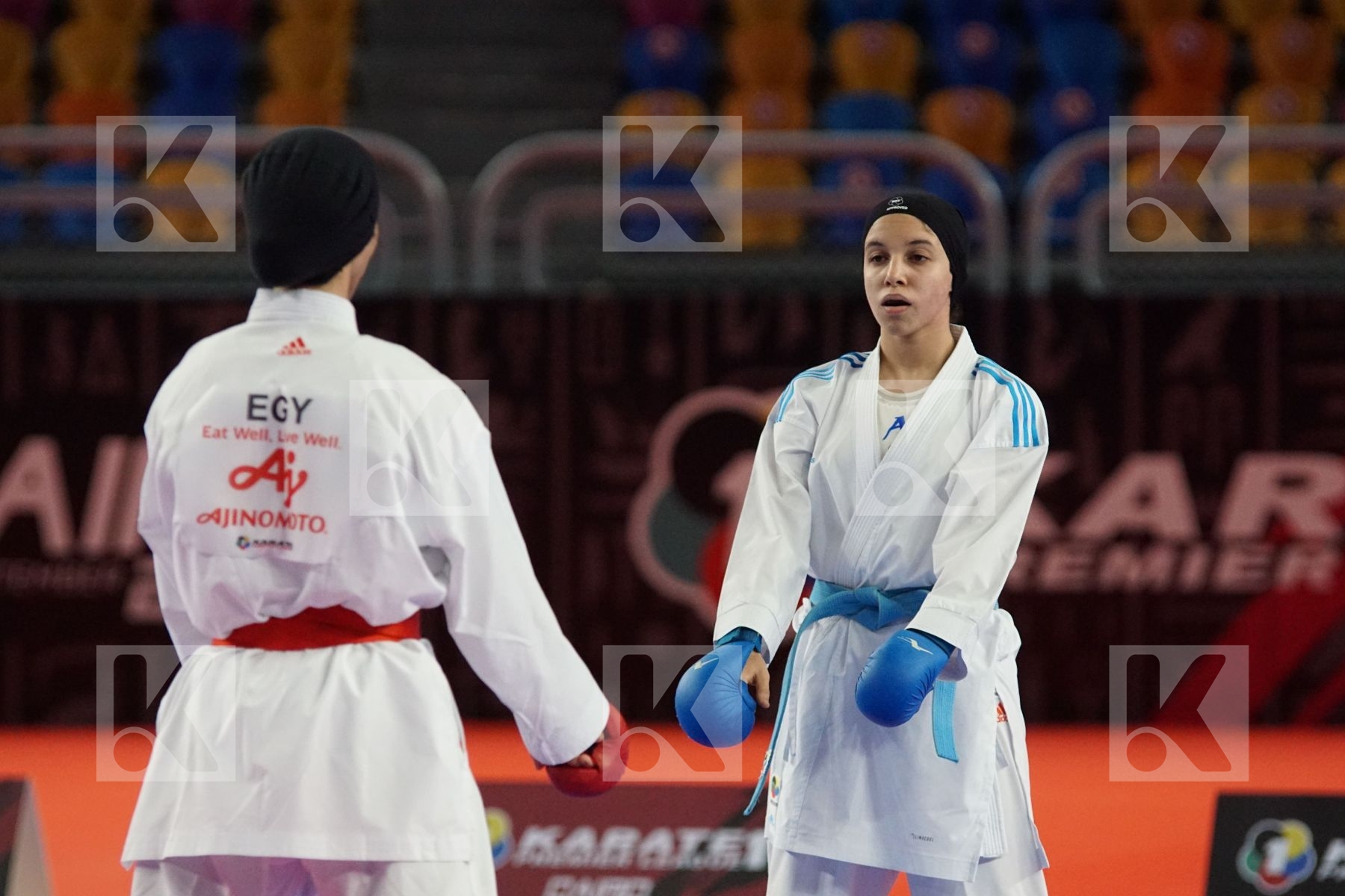 Areeg RASHED (EGYPT) vs (Yasmin Nasr ELGEWILY (EGYPT) in Female Kumite -50 Kg - Bronze bout