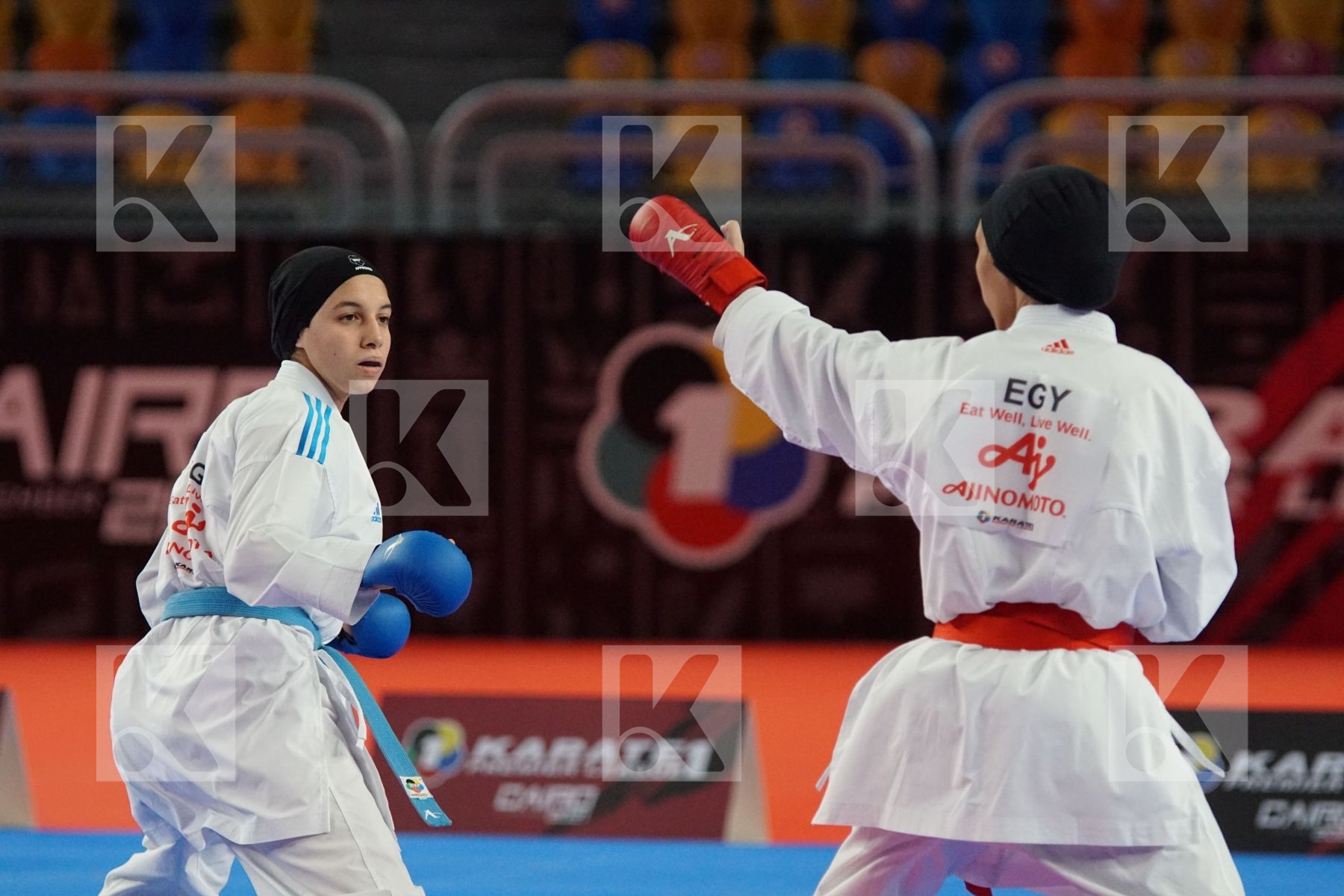 Areeg RASHED (EGYPT) vs (Yasmin Nasr ELGEWILY (EGYPT) in Female Kumite -50 Kg - Bronze bout