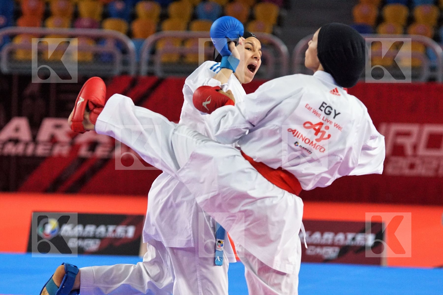 Areeg RASHED (EGYPT) vs (Yasmin Nasr ELGEWILY (EGYPT) in Female Kumite -50 Kg - Bronze bout