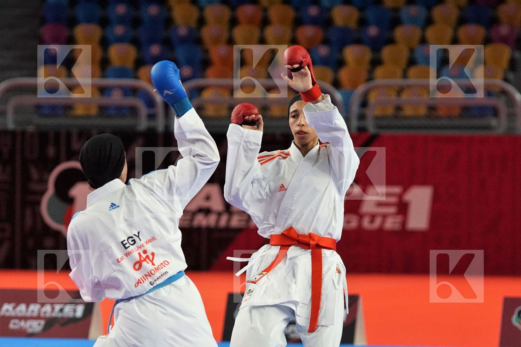 Areeg RASHED (EGYPT) vs (Yasmin Nasr ELGEWILY (EGYPT) in Female Kumite -50 Kg - Bronze bout