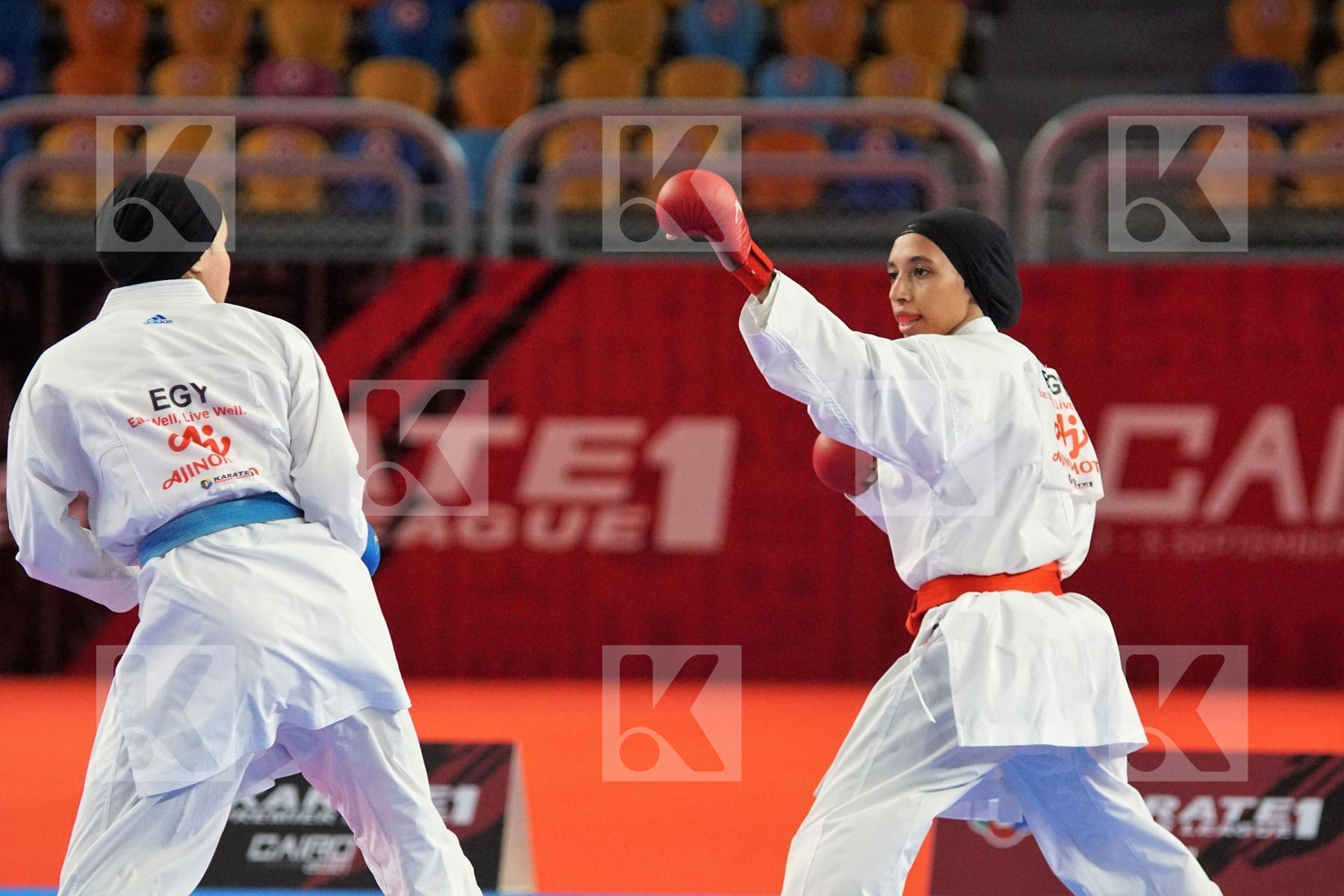 Areeg RASHED (EGYPT) vs (Yasmin Nasr ELGEWILY (EGYPT) in Female Kumite -50 Kg - Bronze bout