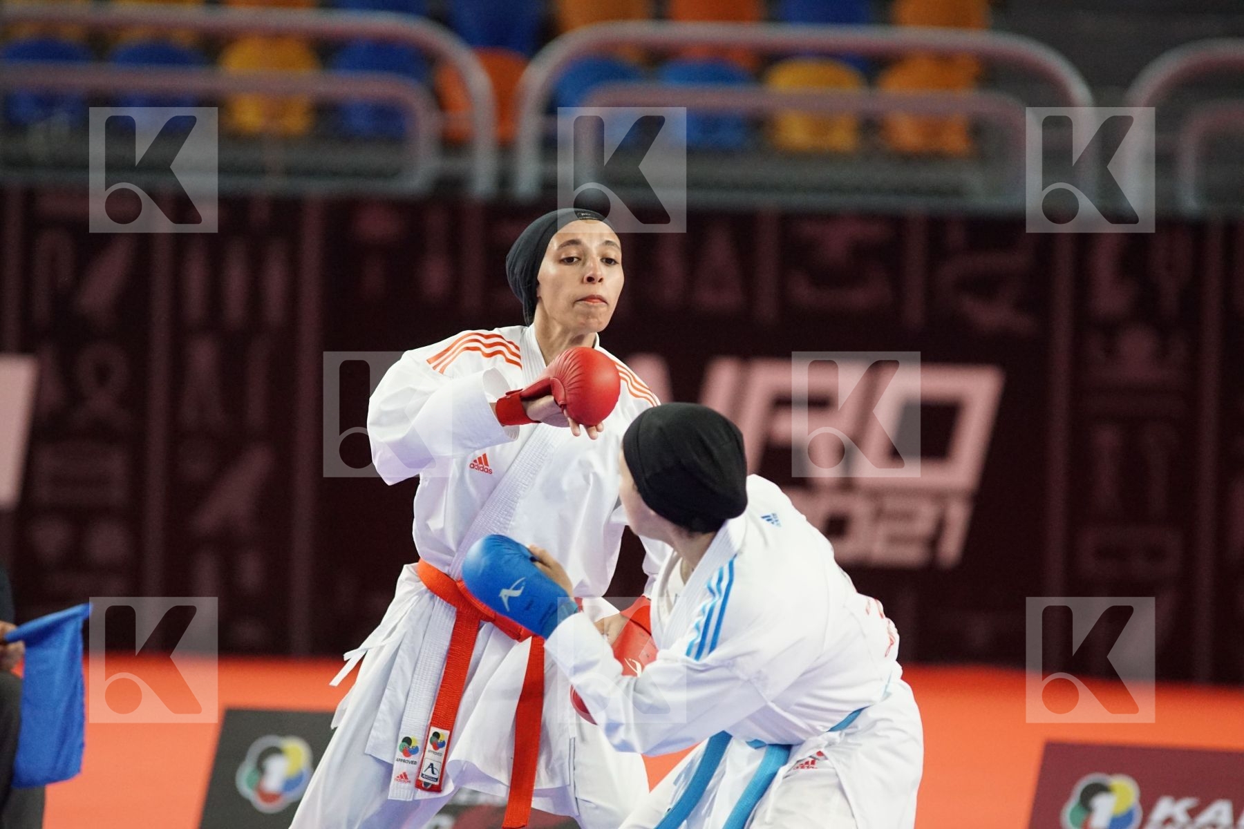 Areeg RASHED (EGYPT) vs (Yasmin Nasr ELGEWILY (EGYPT) in Female Kumite -50 Kg - Bronze bout