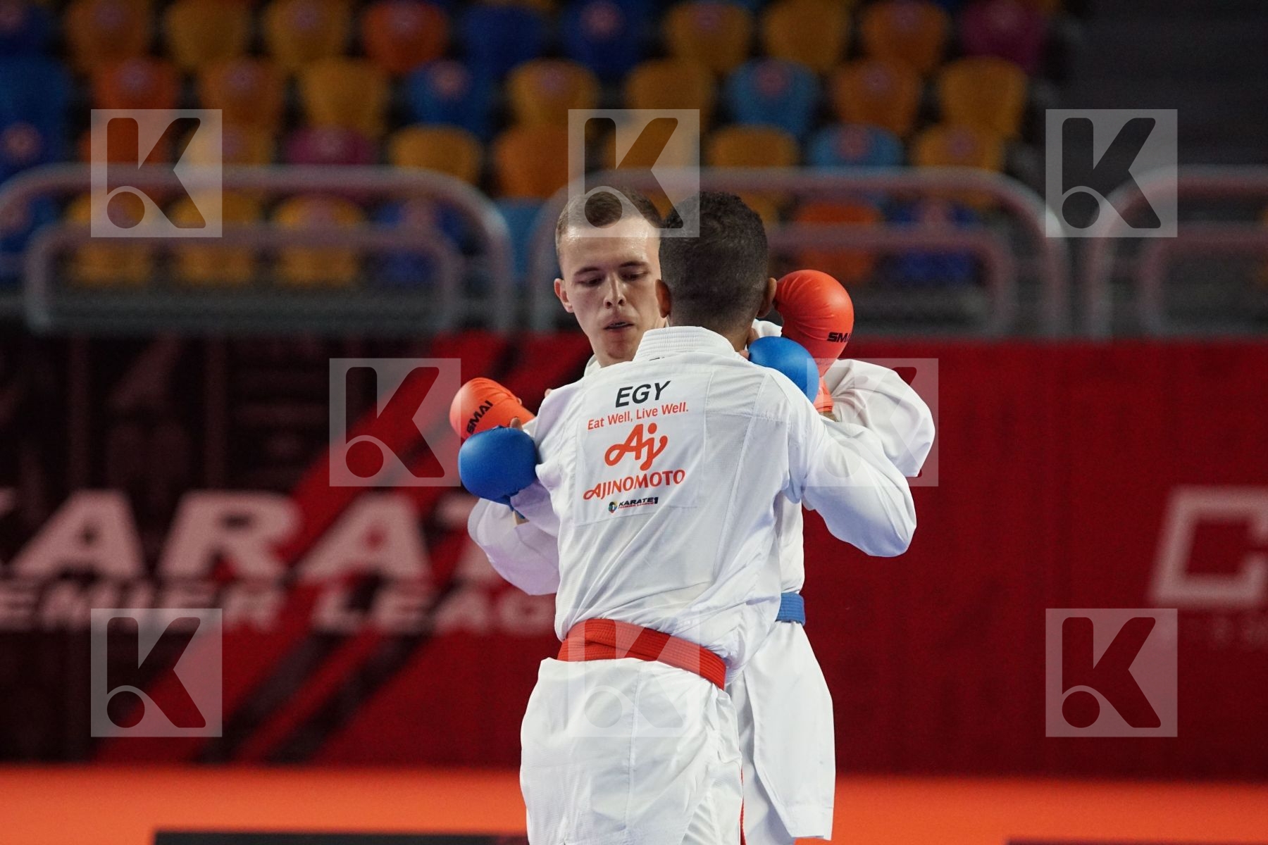 Malek SALAMA (EGYPT) vs (Viktor STEFANYUK (UKRAINE) in Male Kumite -60 Kg - Bronze bout