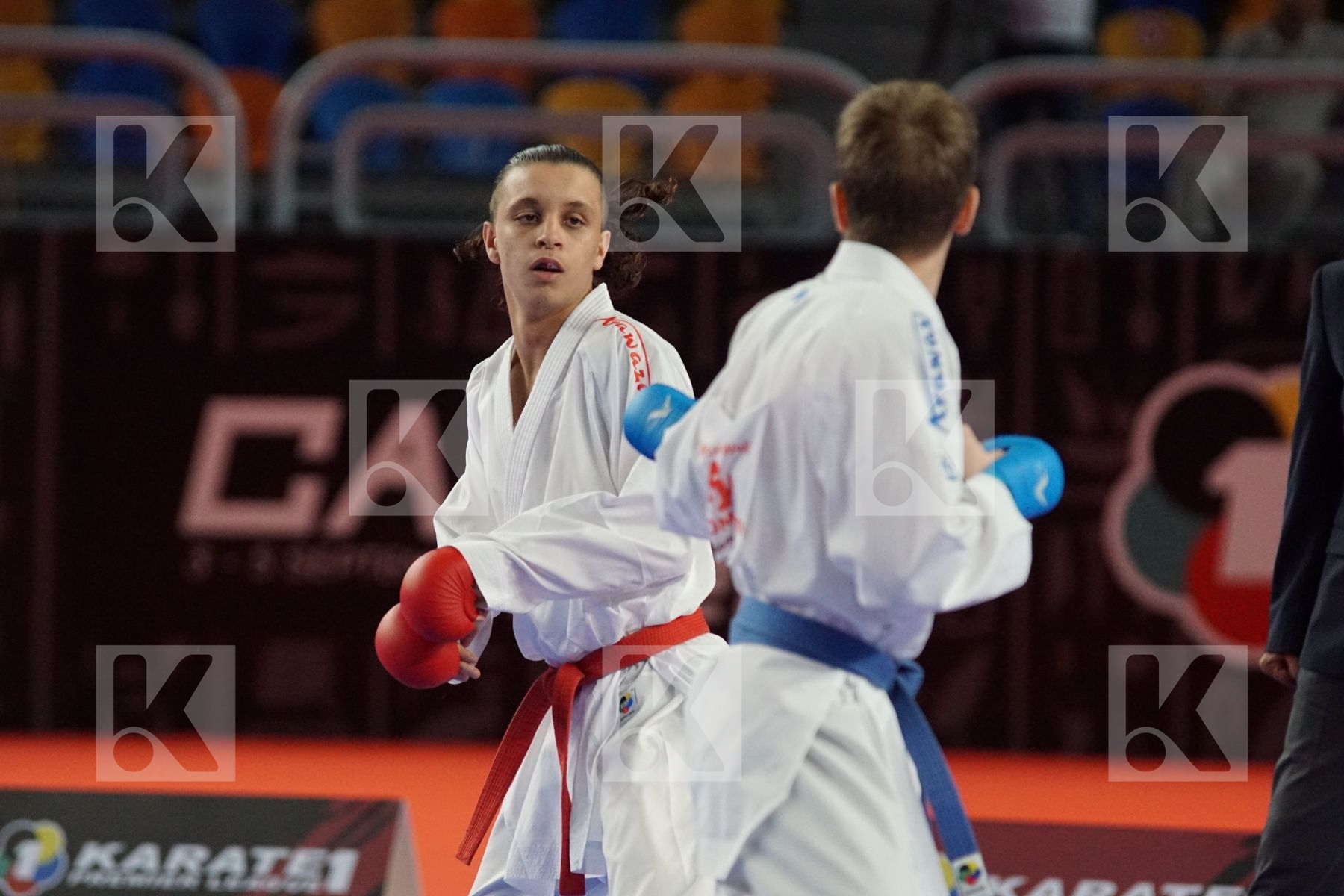 Sami TAS (ALGERIA) vs (Nikita FILIPOV (UKRAINE) in Male Kumite -60 Kg - Bronze bout