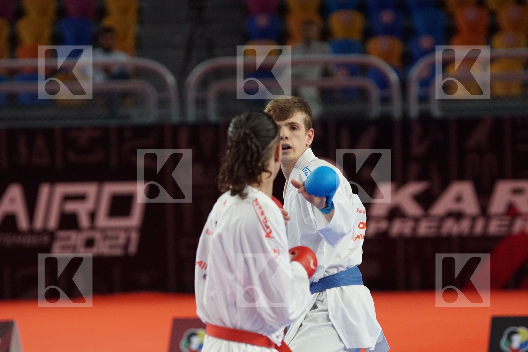 Sami TAS (ALGERIA) vs (Nikita FILIPOV (UKRAINE) in Male Kumite -60 Kg - Bronze bout