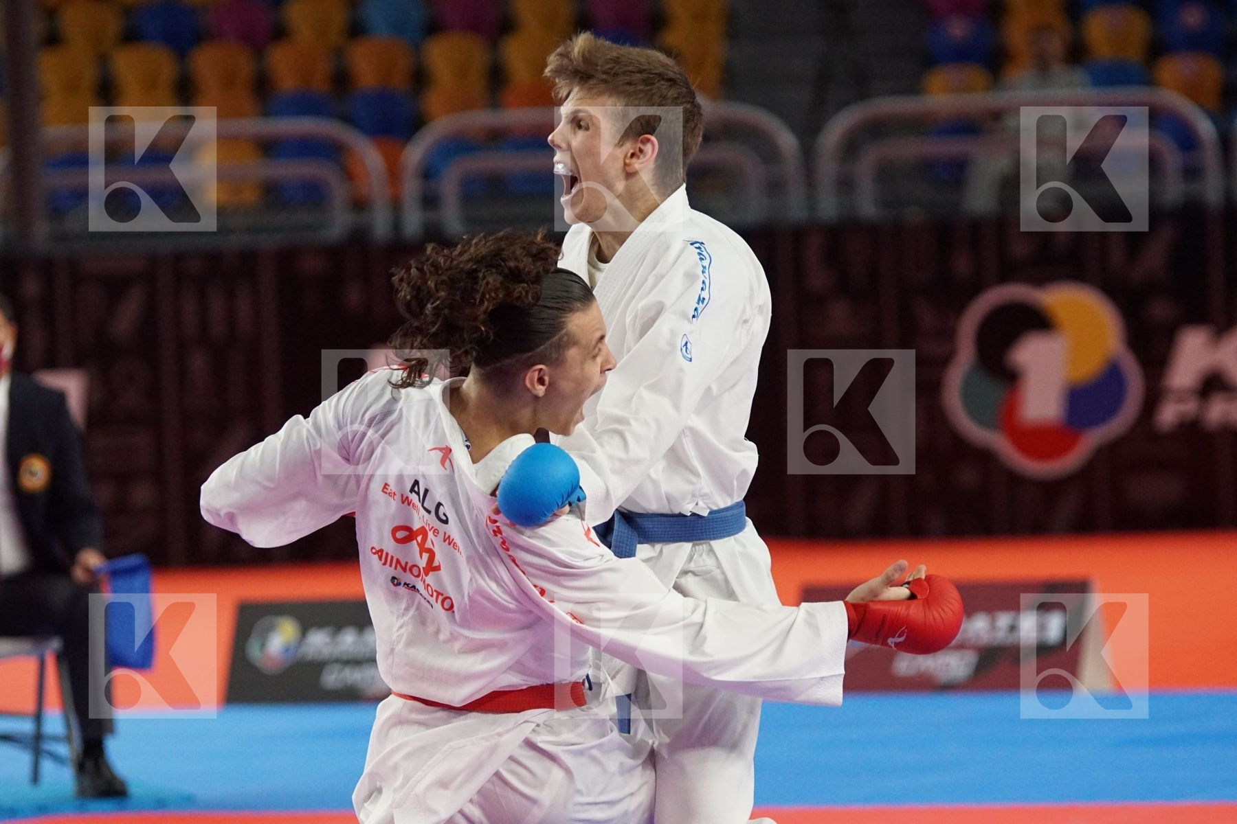 Sami TAS (ALGERIA) vs (Nikita FILIPOV (UKRAINE) in Male Kumite -60 Kg - Bronze bout