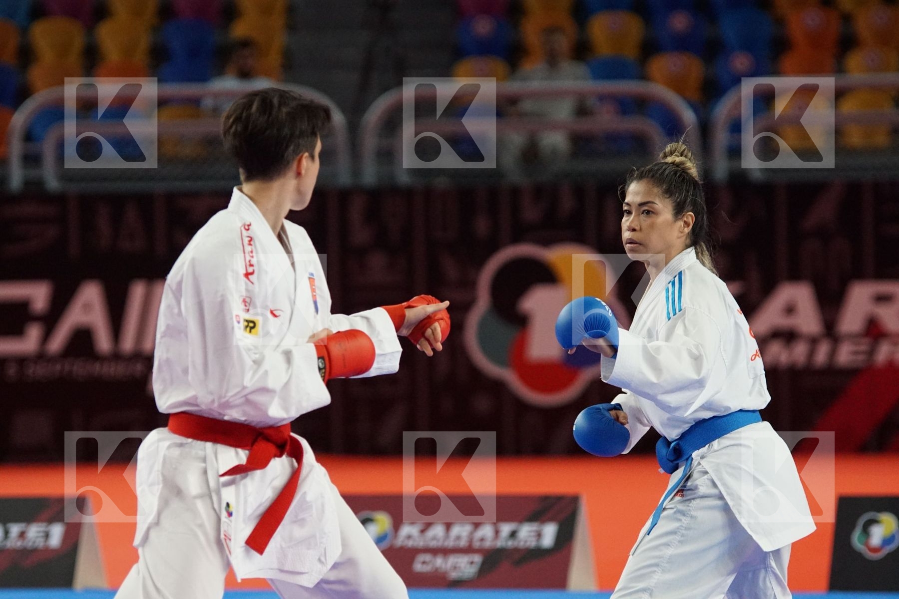 Hana KUKLOVA (SLOVAKIA) vs (Valeria KUMIZAKI (BRAZIL) in Female Kumite -55 Kg - Bronze bout
