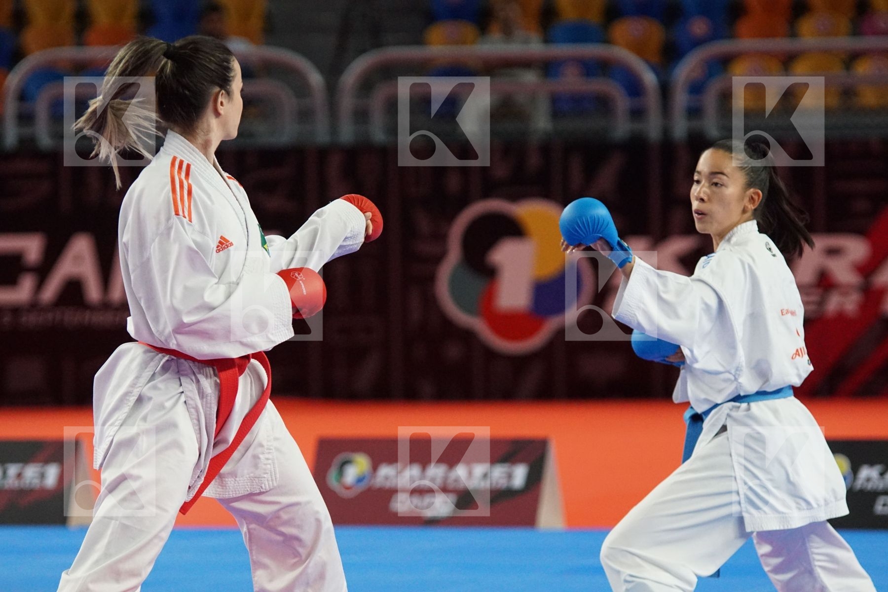 Carolaini Zefino PEREIRA (BRAZIL) vs (Maya SHAERER (SWITZERLAND) in Female Kumite -55 Kg - Bronze bout