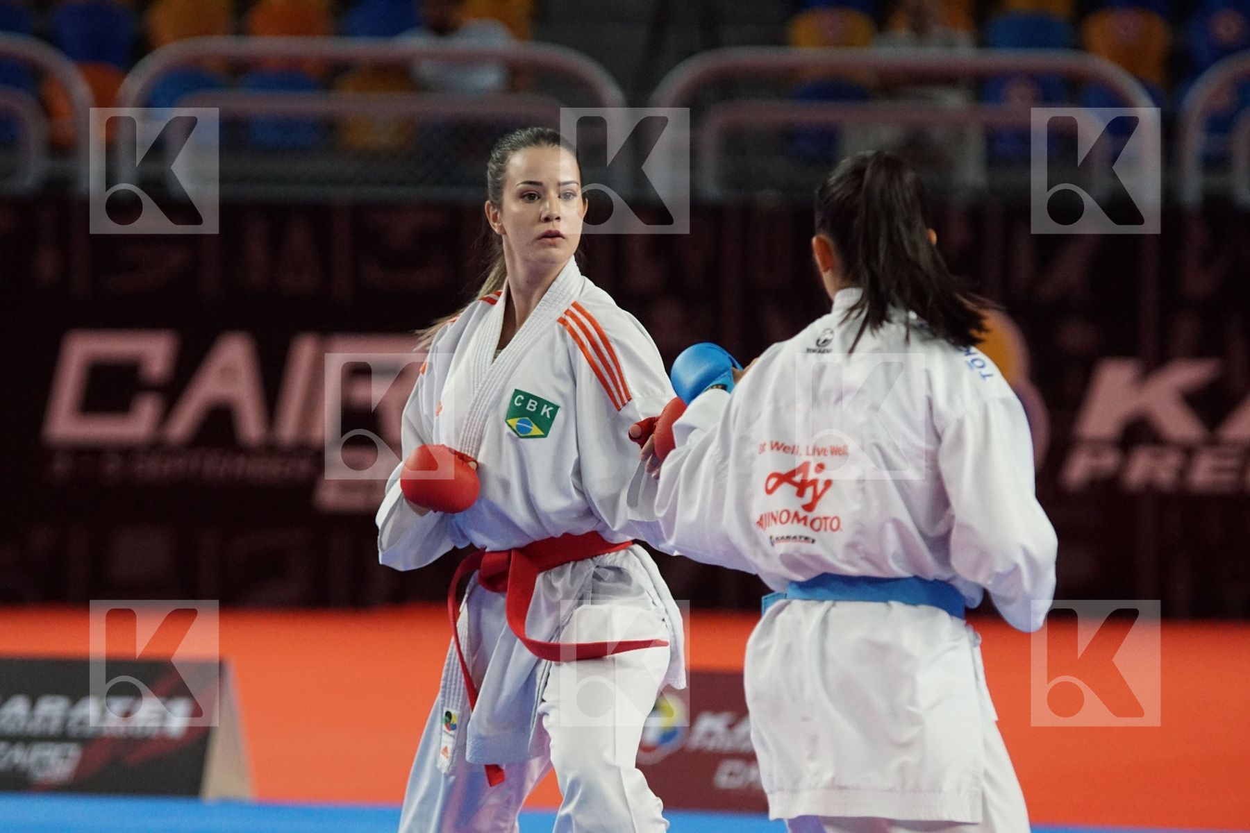 Carolaini Zefino PEREIRA (BRAZIL) vs (Maya SHAERER (SWITZERLAND) in Female Kumite -55 Kg - Bronze bout