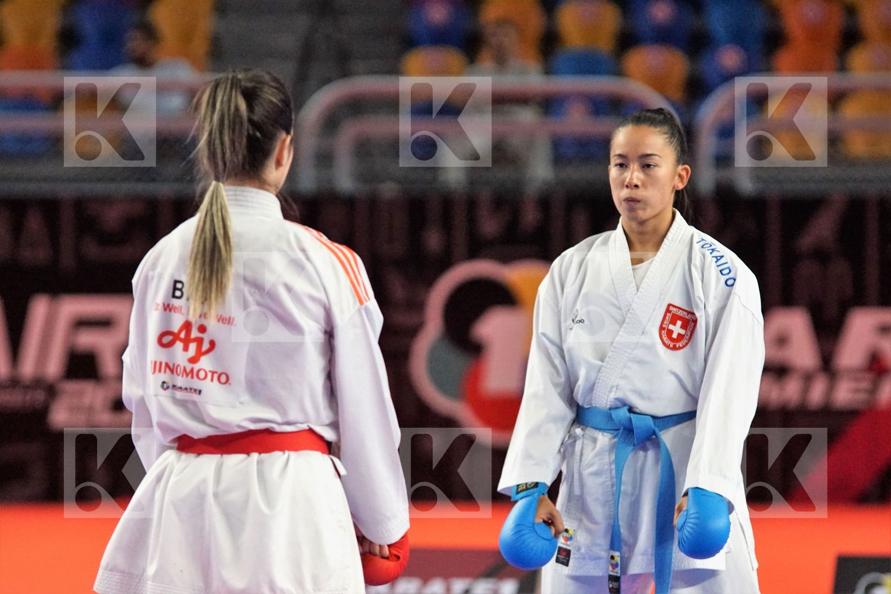 Carolaini Zefino PEREIRA (BRAZIL) vs (Maya SHAERER (SWITZERLAND) in Female Kumite -55 Kg - Bronze bout