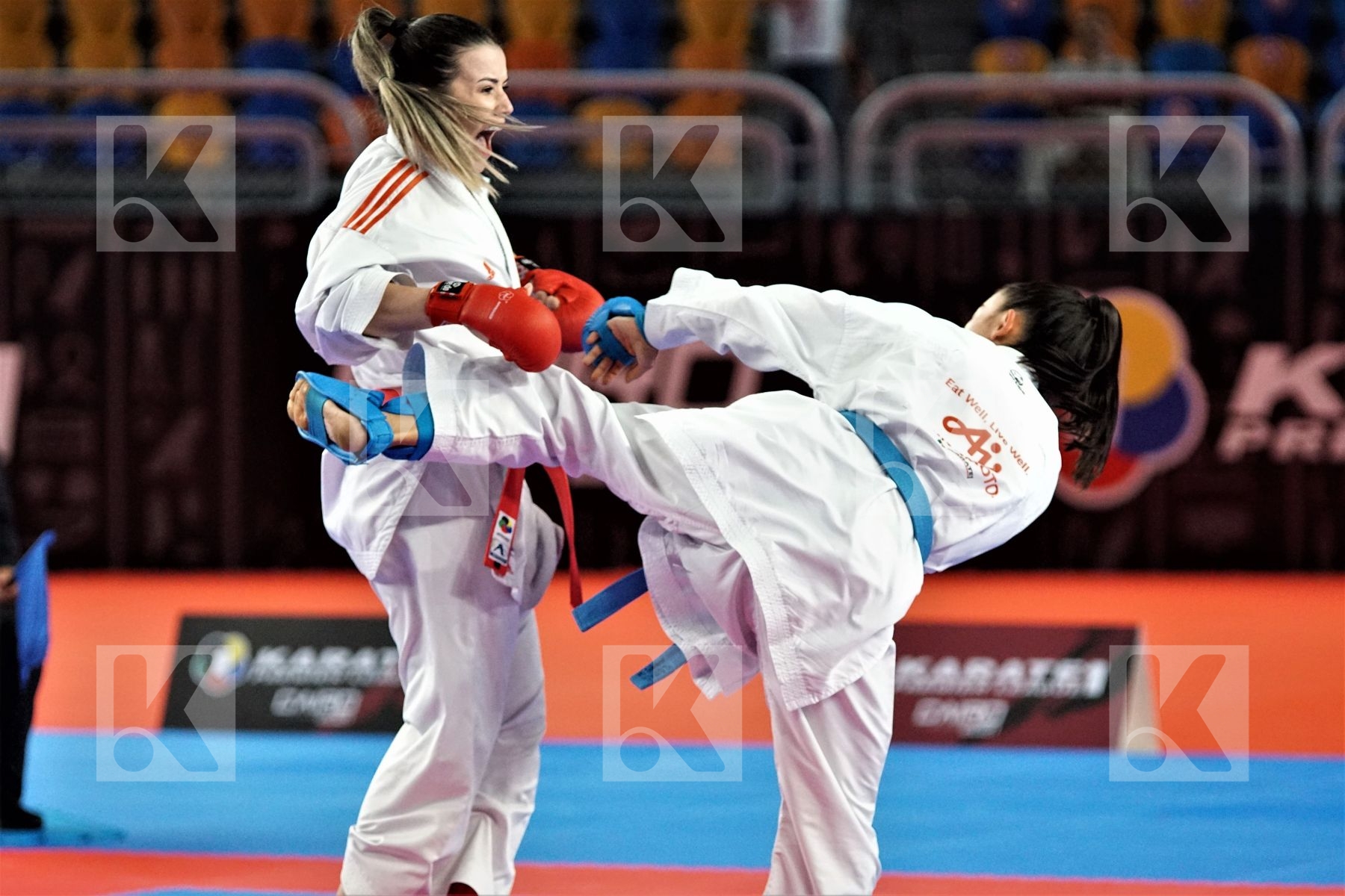 Carolaini Zefino PEREIRA (BRAZIL) vs (Maya SHAERER (SWITZERLAND) in Female Kumite -55 Kg - Bronze bout