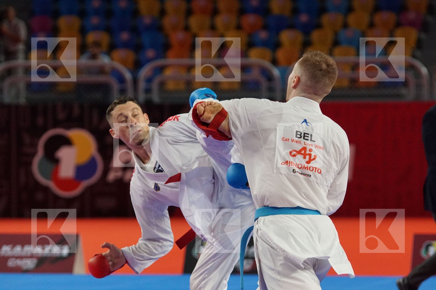 Gianluca DE VIVO (ITALY) vs (Jess ROSIELLO (BELGIUM) in Male Kumite -67 Kg - Bronze bout
