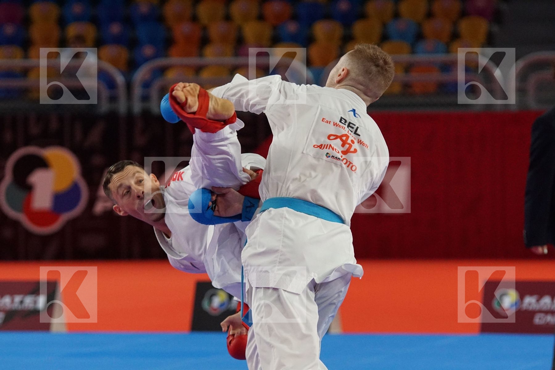 Gianluca DE VIVO (ITALY) vs (Jess ROSIELLO (BELGIUM) in Male Kumite -67 Kg - Bronze bout