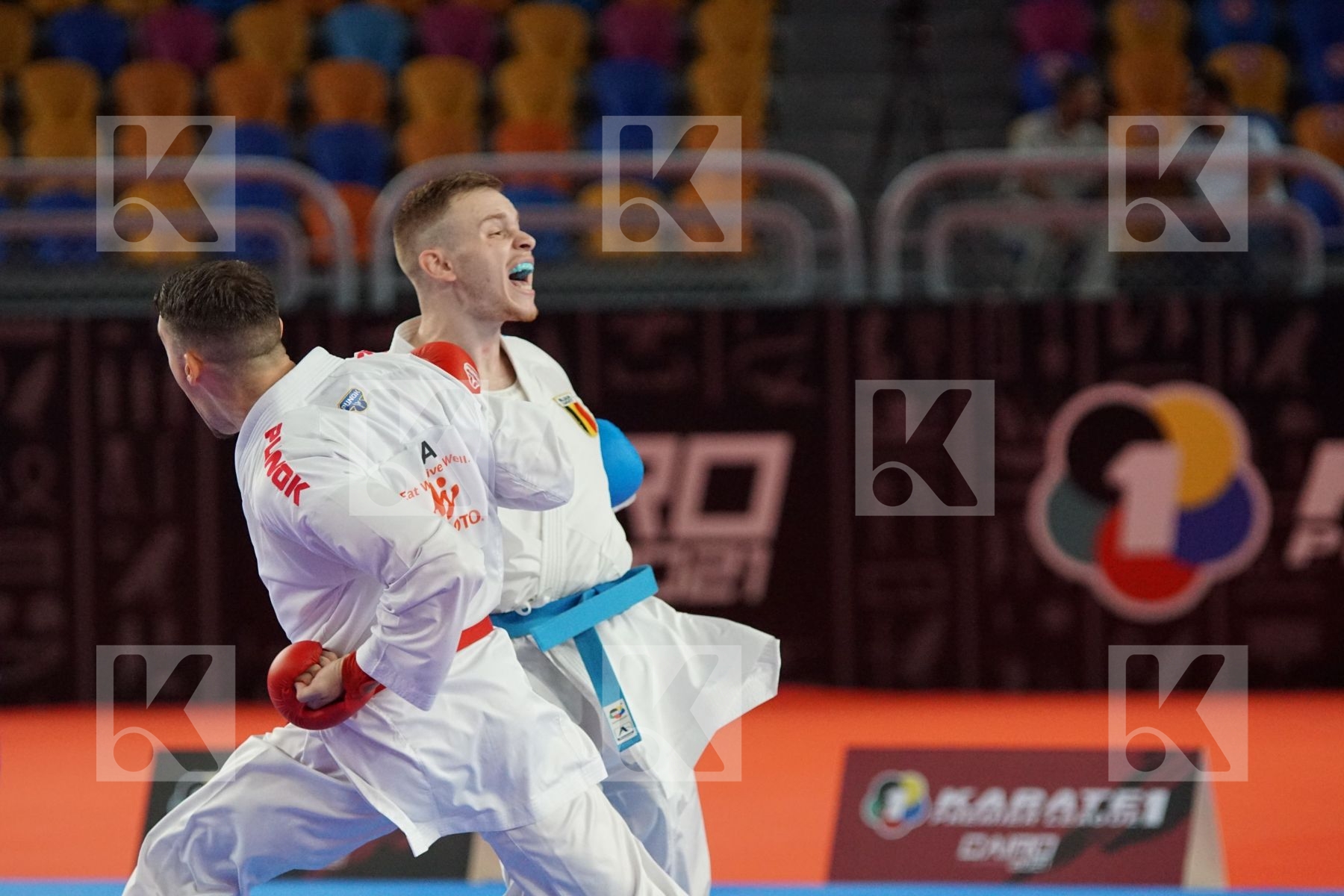 Gianluca DE VIVO (ITALY) vs (Jess ROSIELLO (BELGIUM) in Male Kumite -67 Kg - Bronze bout