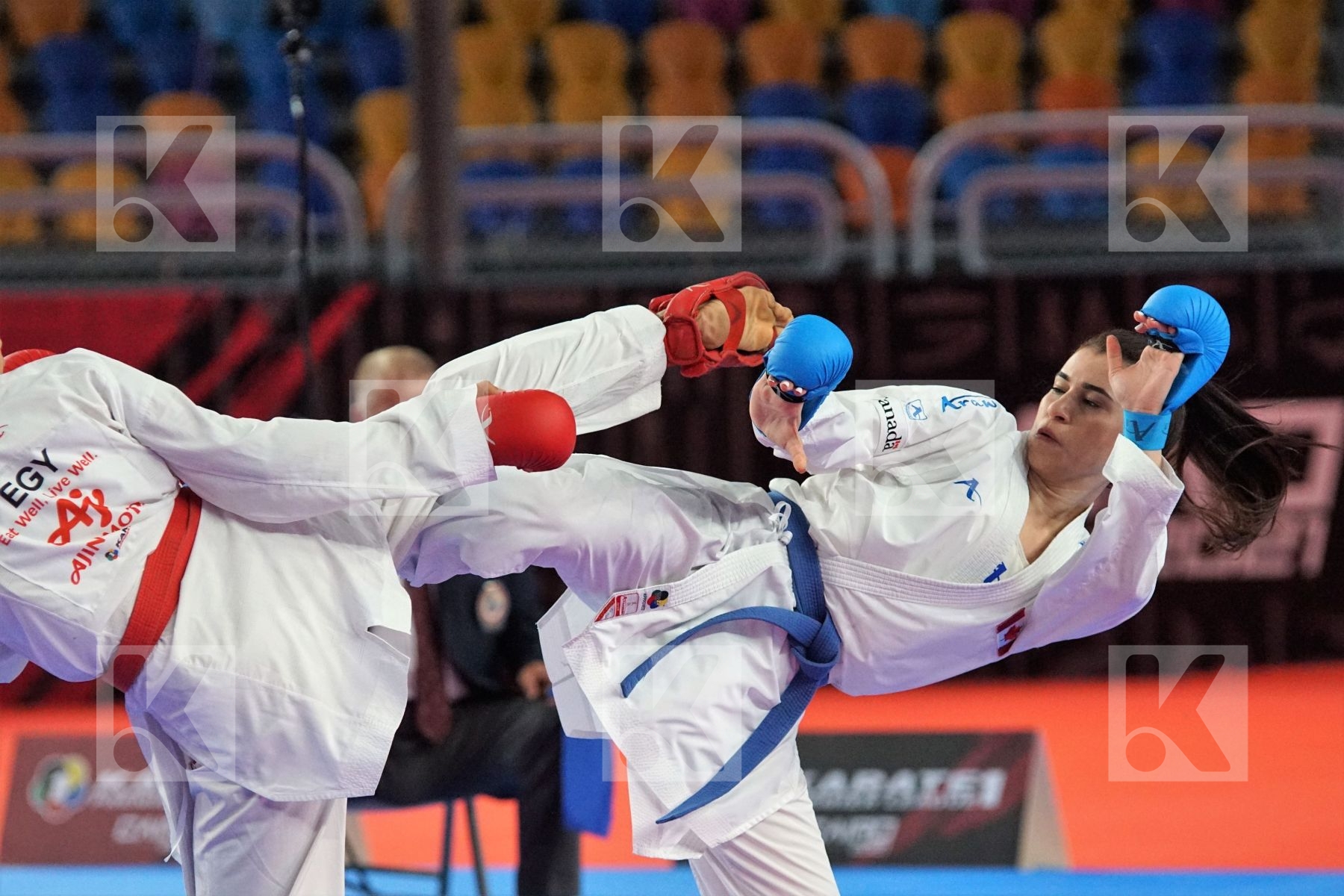 Noursin ALI (EGYPT) vs (Haya JUMAA (CANADA) in Female Kumite -61 Kg - Bronze bout