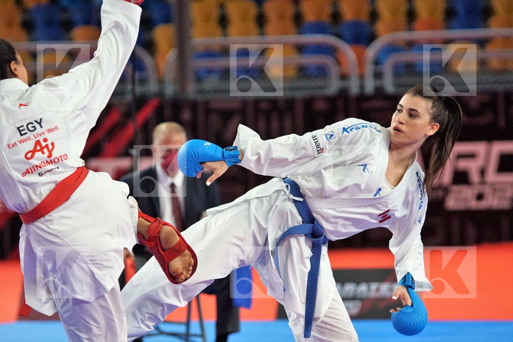 Noursin ALI (EGYPT) vs (Haya JUMAA (CANADA) in Female Kumite -61 Kg - Bronze bout