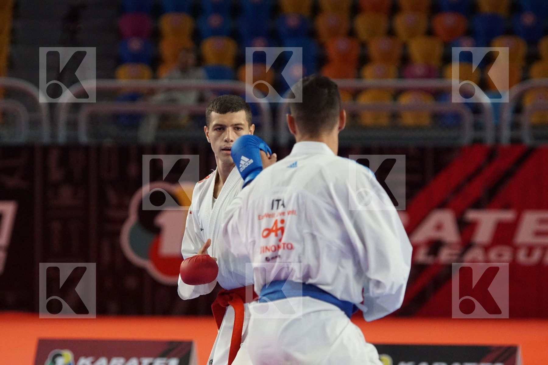 Andrii ZAPLITNYI (UKRAINE) vs (Andrea ORTENZI (ITALY) in Male Kumite -75 Kg - Bronze bout