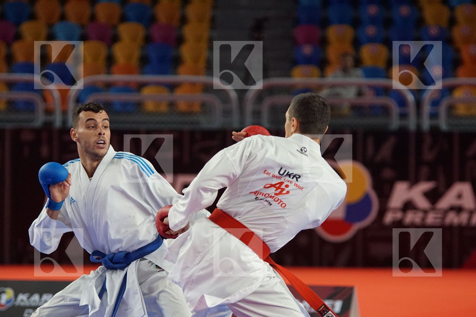 Andrii ZAPLITNYI (UKRAINE) vs (Andrea ORTENZI (ITALY) in Male Kumite -75 Kg - Bronze bout