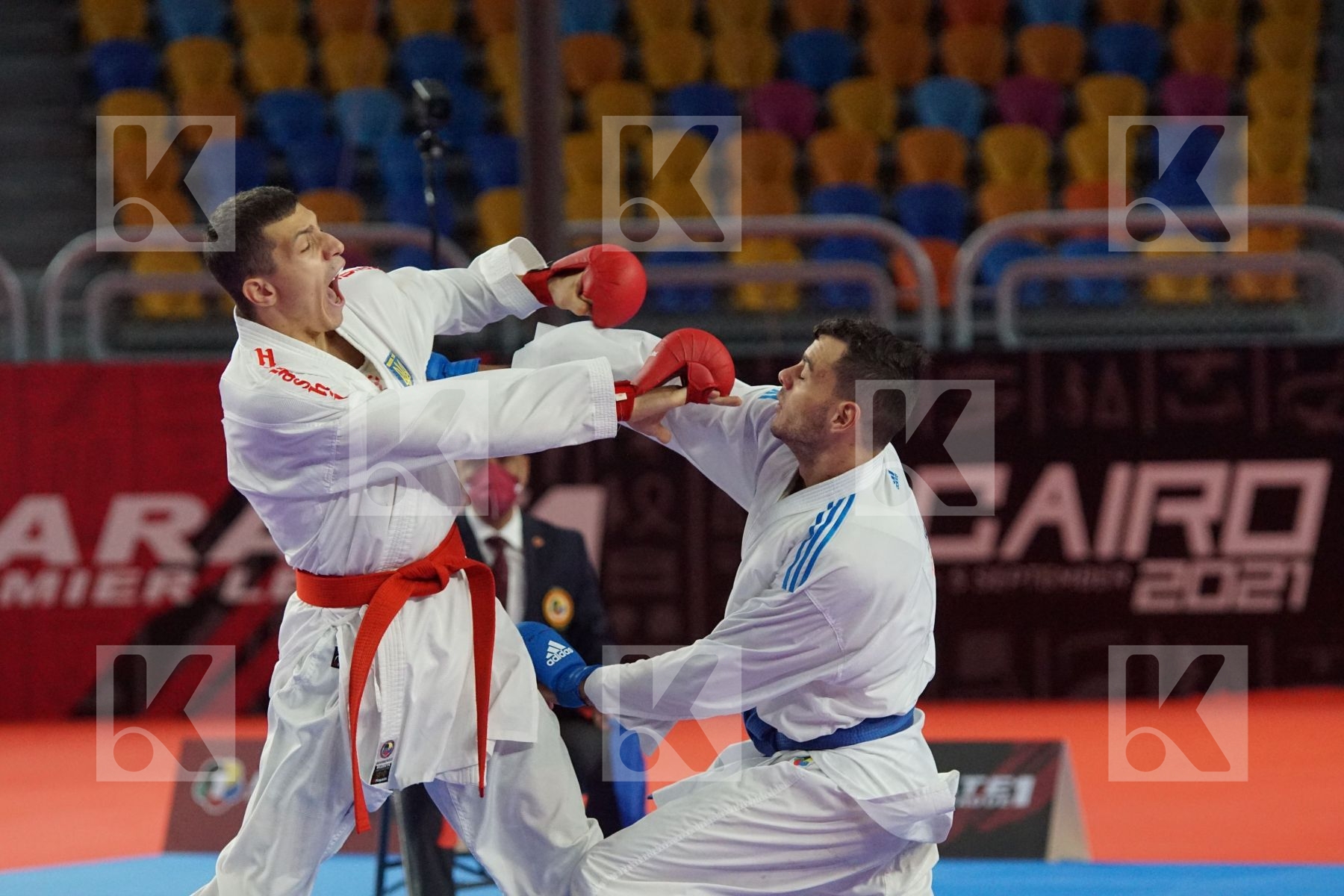 Andrii ZAPLITNYI (UKRAINE) vs (Andrea ORTENZI (ITALY) in Male Kumite -75 Kg - Bronze bout