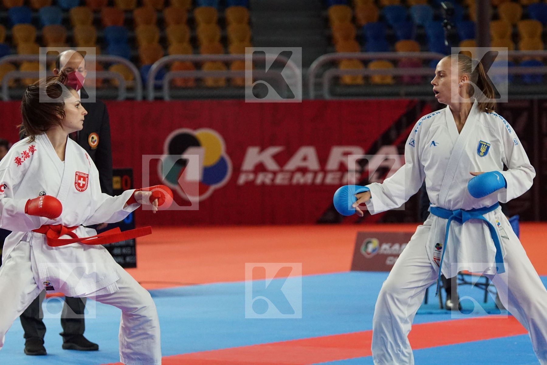 Elena QUIRICI (SWITZERLAND) vs (Elina SIELIEMIENIEVA (UKRAINE) in Female Kumite -68 Kg - Bronze bout