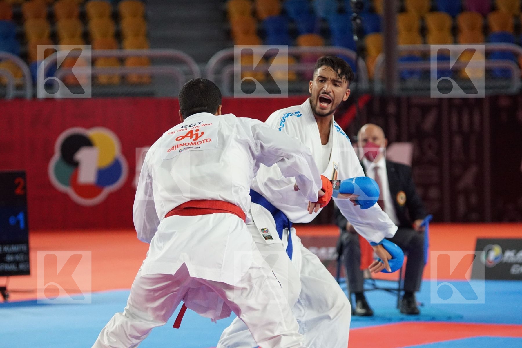 Omar Ashraf MOHAMED (EGYPT) vs (Walid DEGHALI (BELGIUM) in Male Kumite -84 Kg - Bronze bout