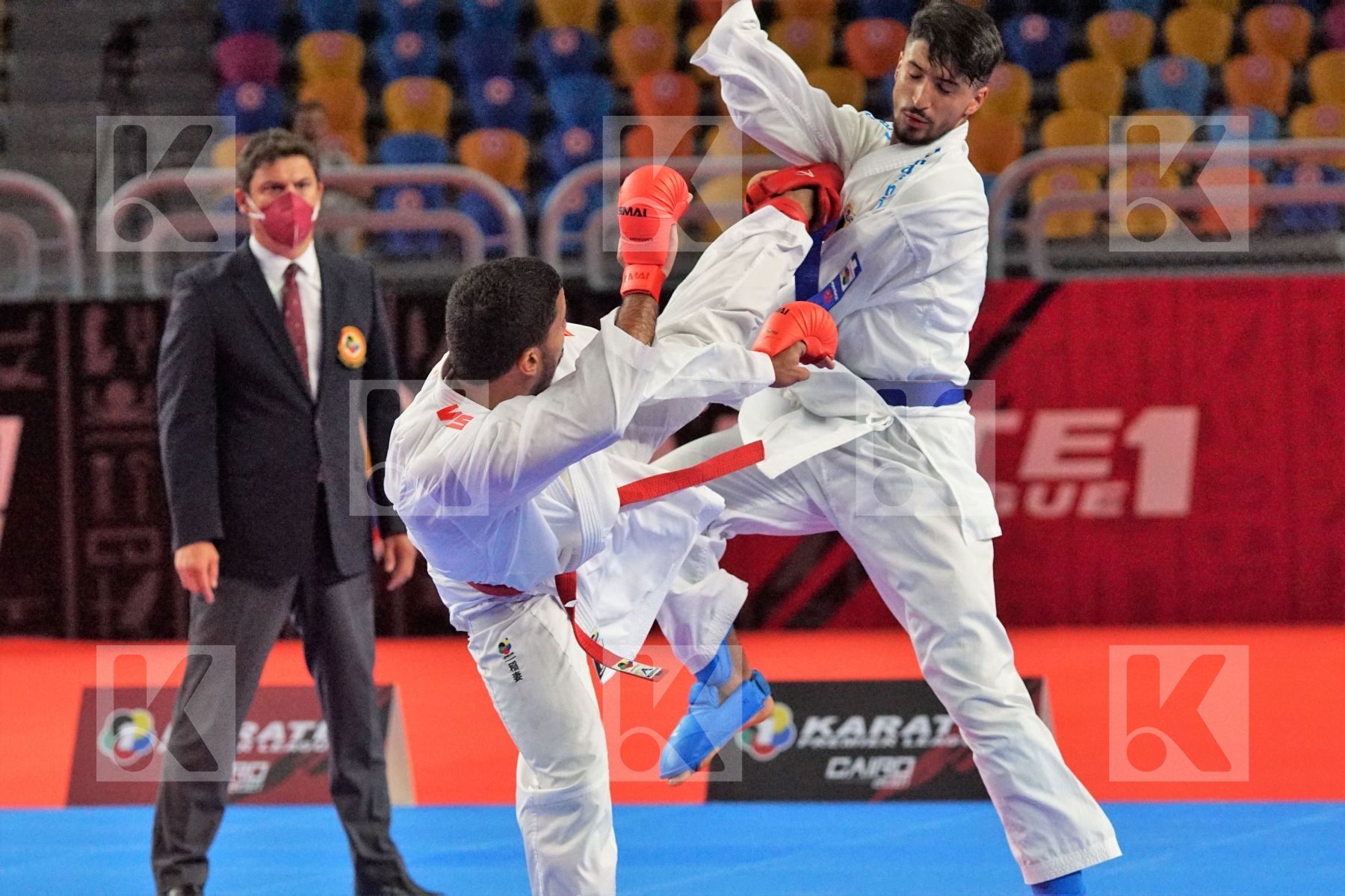 Omar Ashraf MOHAMED (EGYPT) vs (Walid DEGHALI (BELGIUM) in Male Kumite -84 Kg - Bronze bout