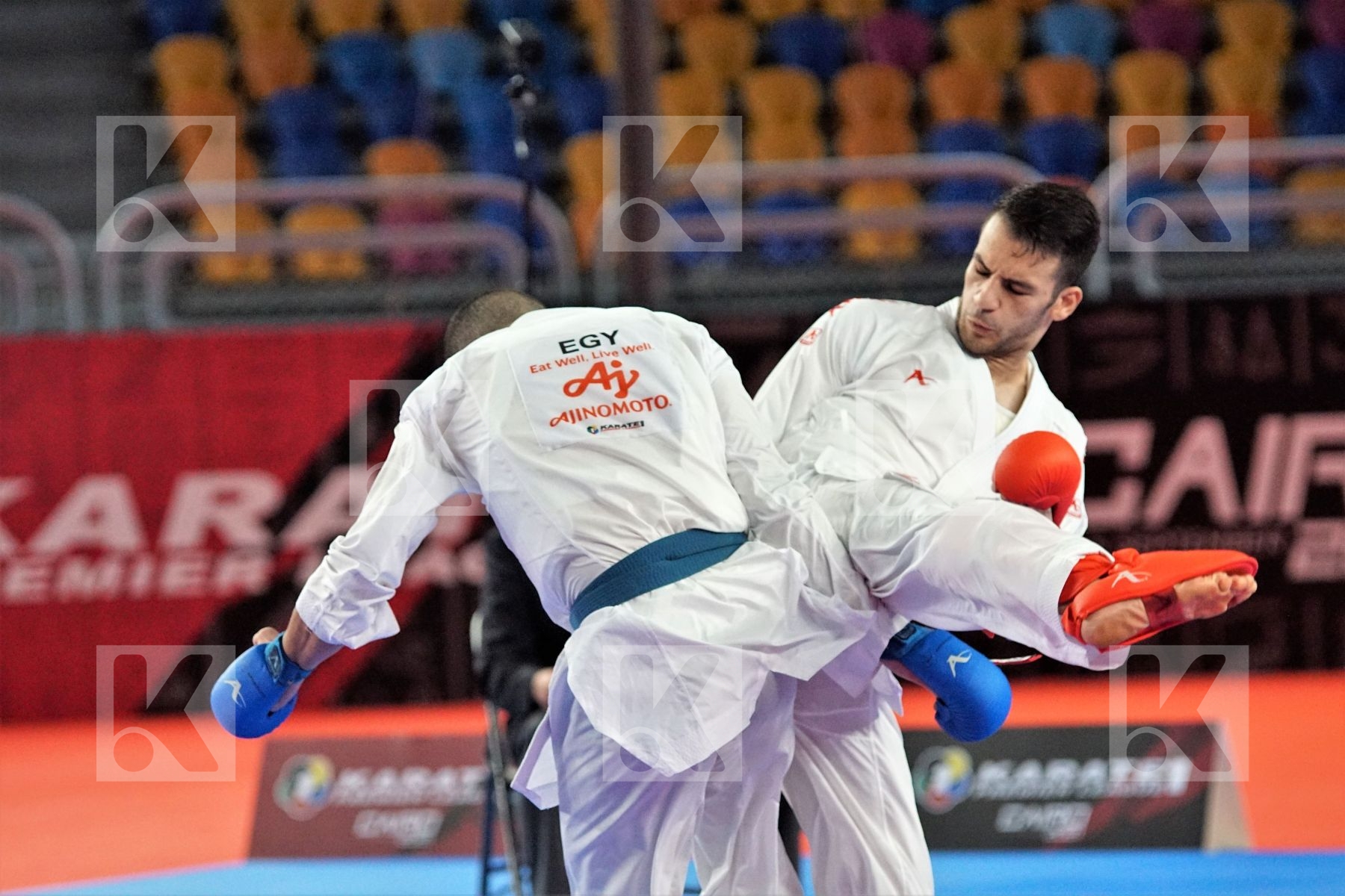 Mohamed RAMADAN (EGYPT) vs (Youssef BADAWY (EGYPT) in Male Kumite -84 Kg - Bronze bout