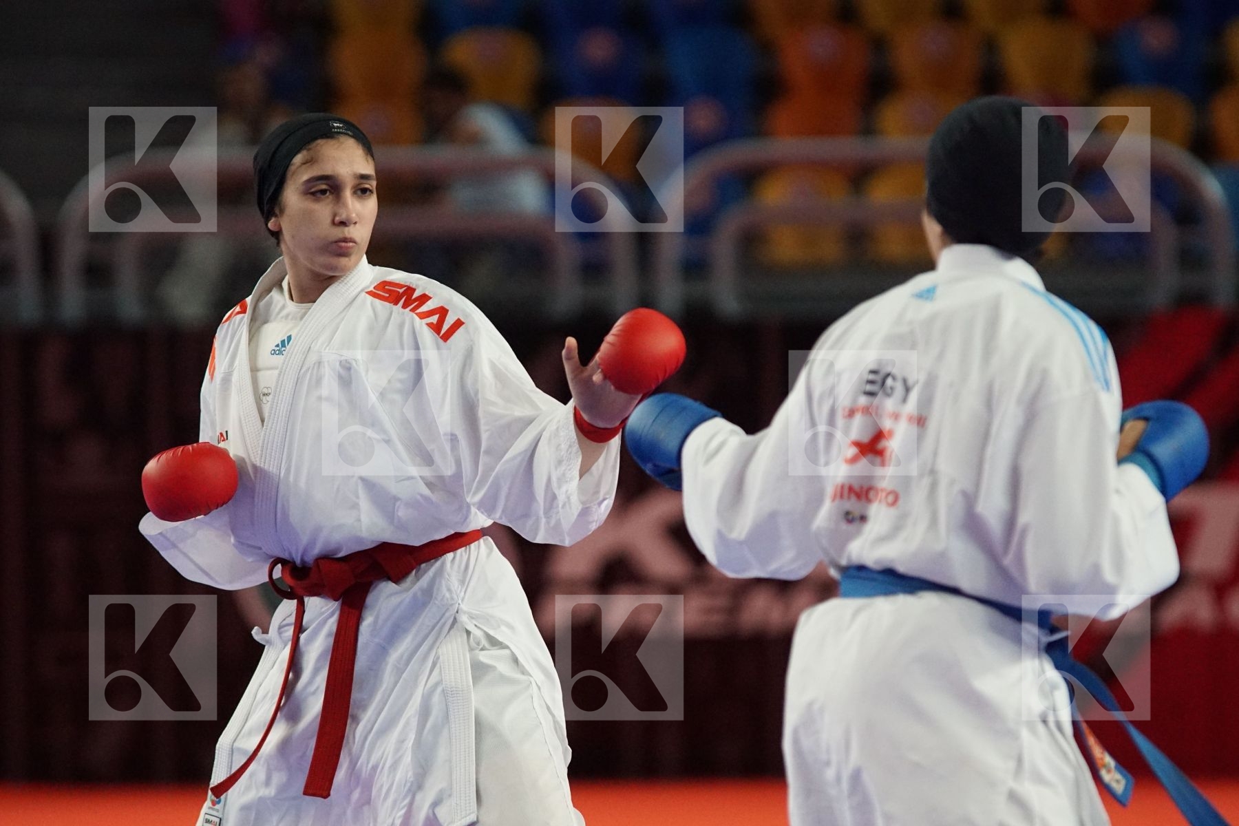 Habiba HELMY (EGYPT) vs (Menna Shaaban OKILA (EGYPT) in Female Kumite 68+ Kg - Bronze bout