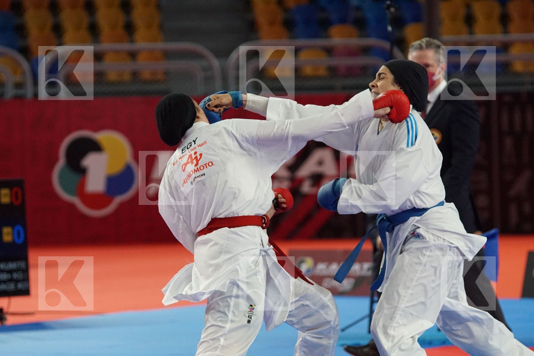 Habiba HELMY (EGYPT) vs (Menna Shaaban OKILA (EGYPT) in Female Kumite 68+ Kg - Bronze bout
